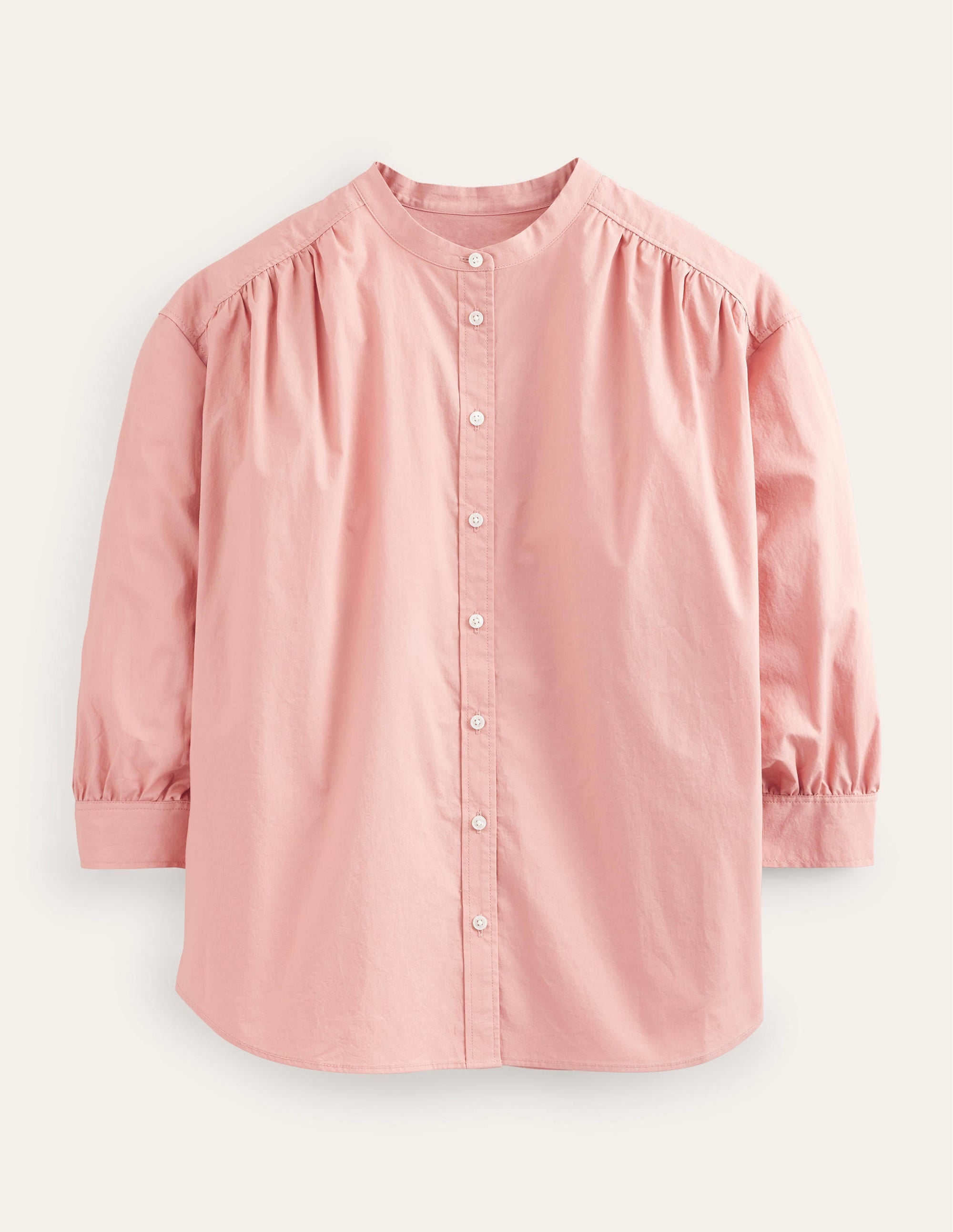 Relaxed Poplin Shirt-Rose Pink - Image 5