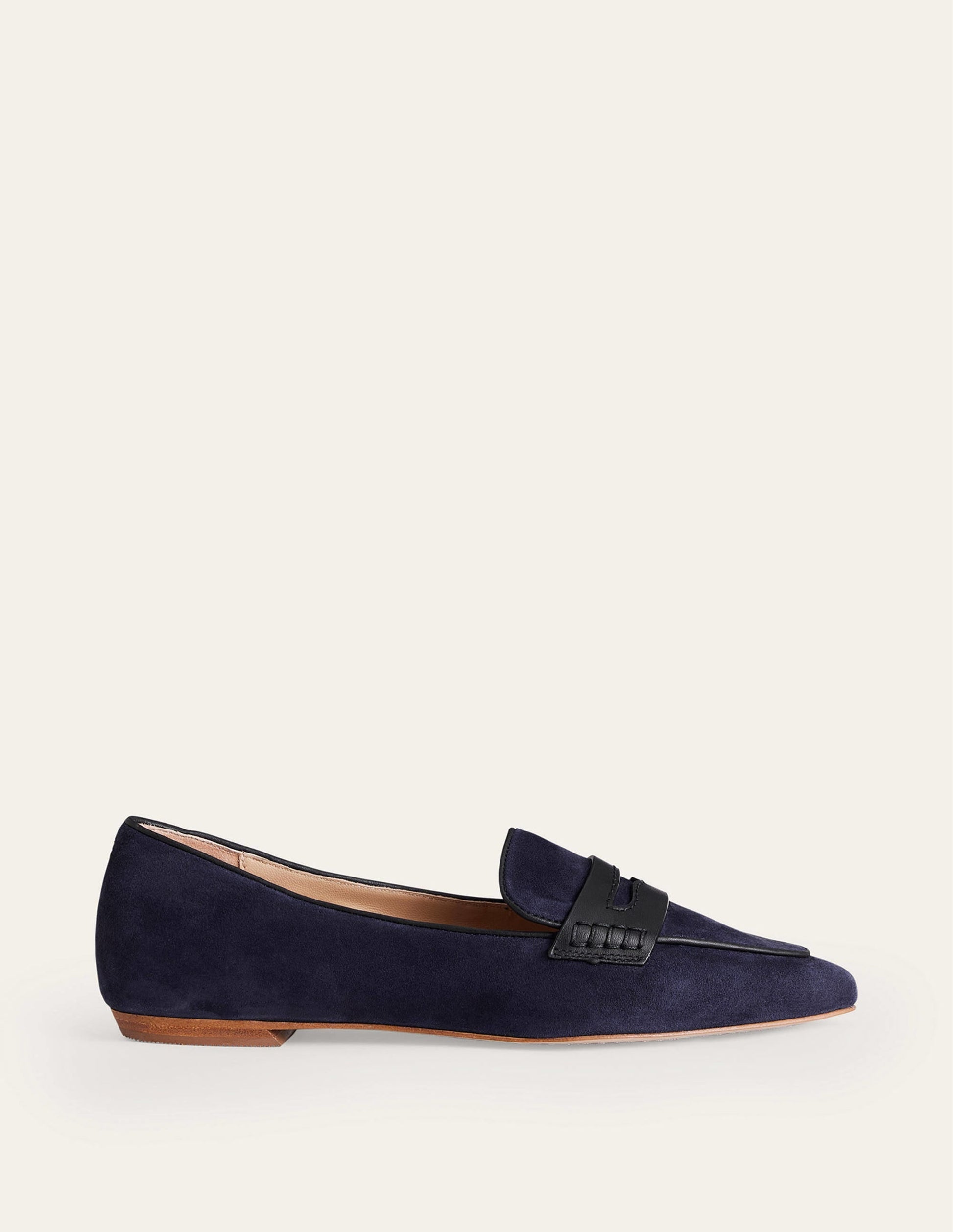Pointed Loafers-Navy Suede-2