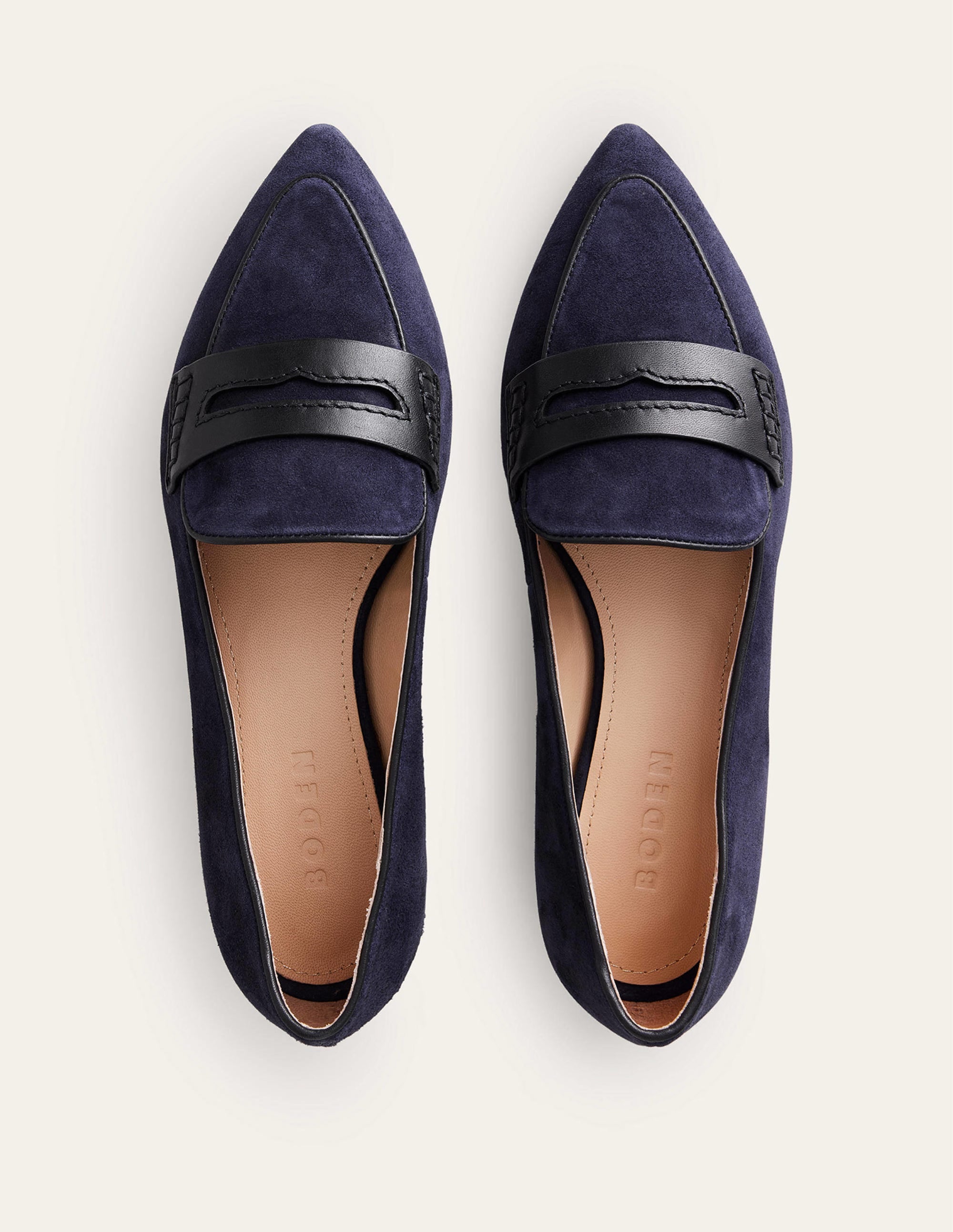 Pointed Loafers-Navy Suede - Image 5