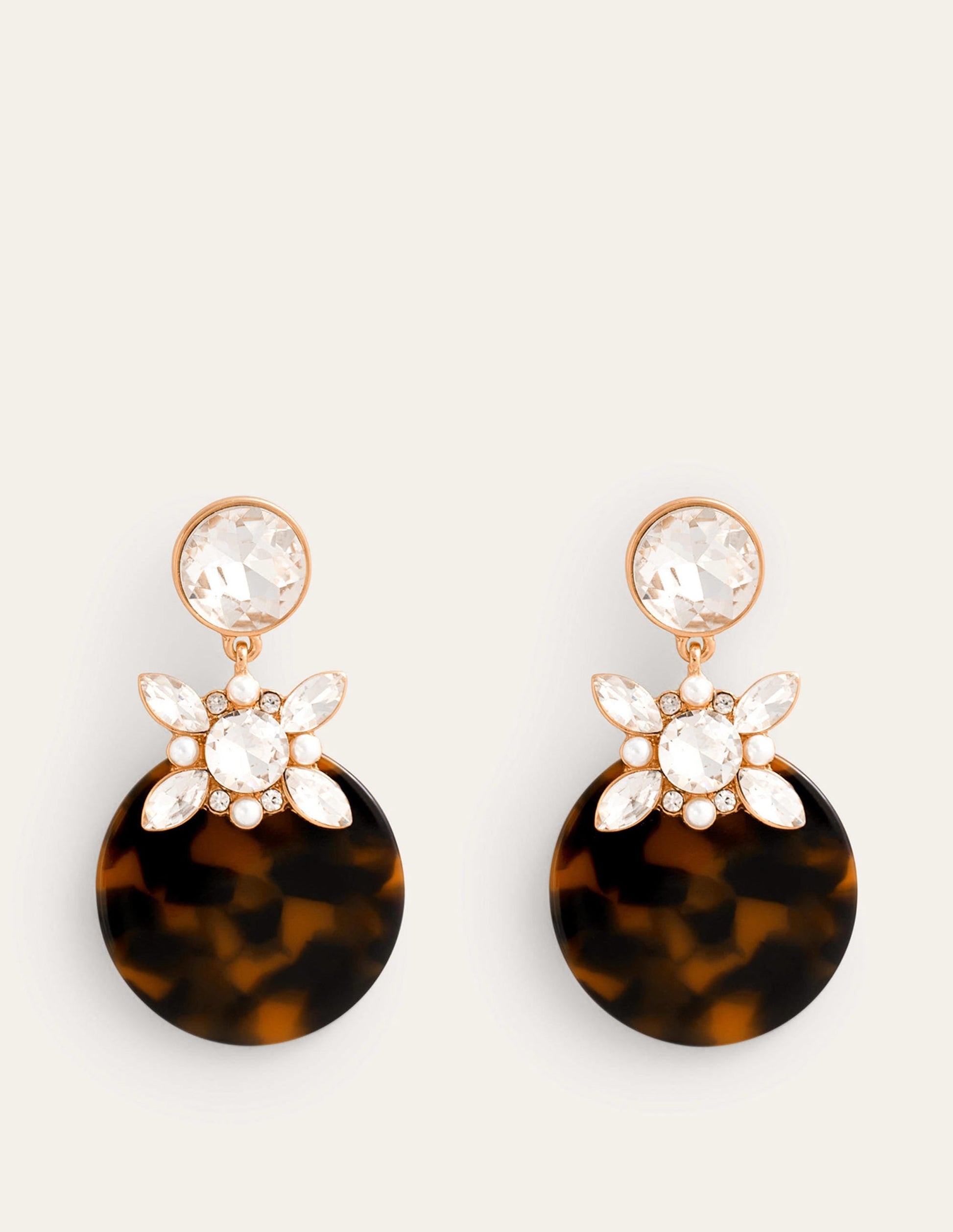 Tortoiseshell Resin Earrings-Tort-2