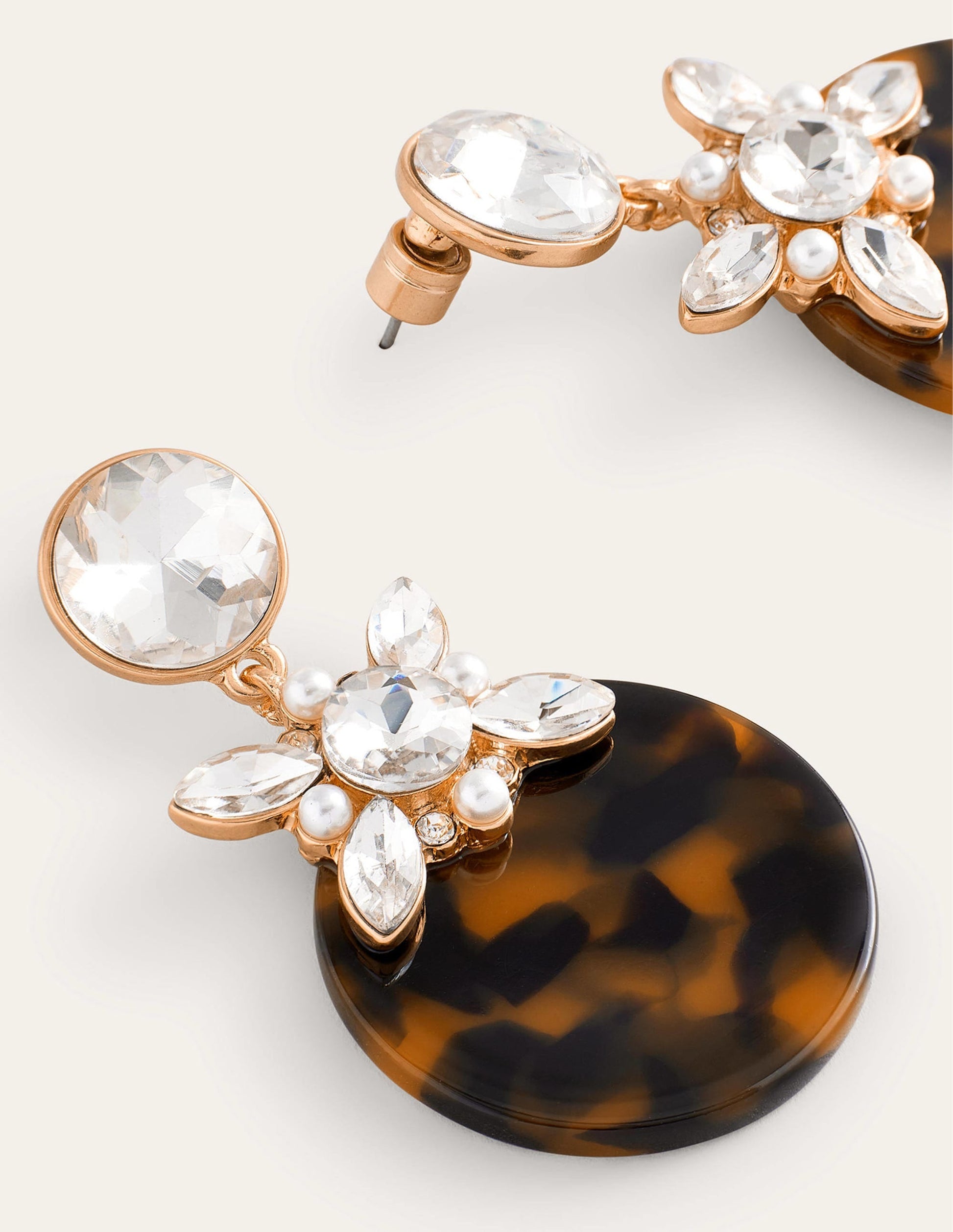 Tortoiseshell Resin Earrings-Tort-3