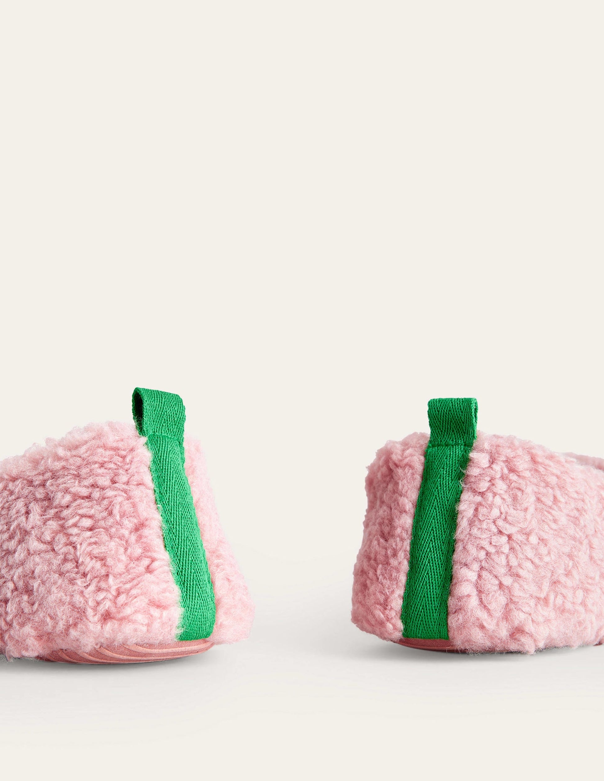 Borg Ballerina Slippers-Pink-4