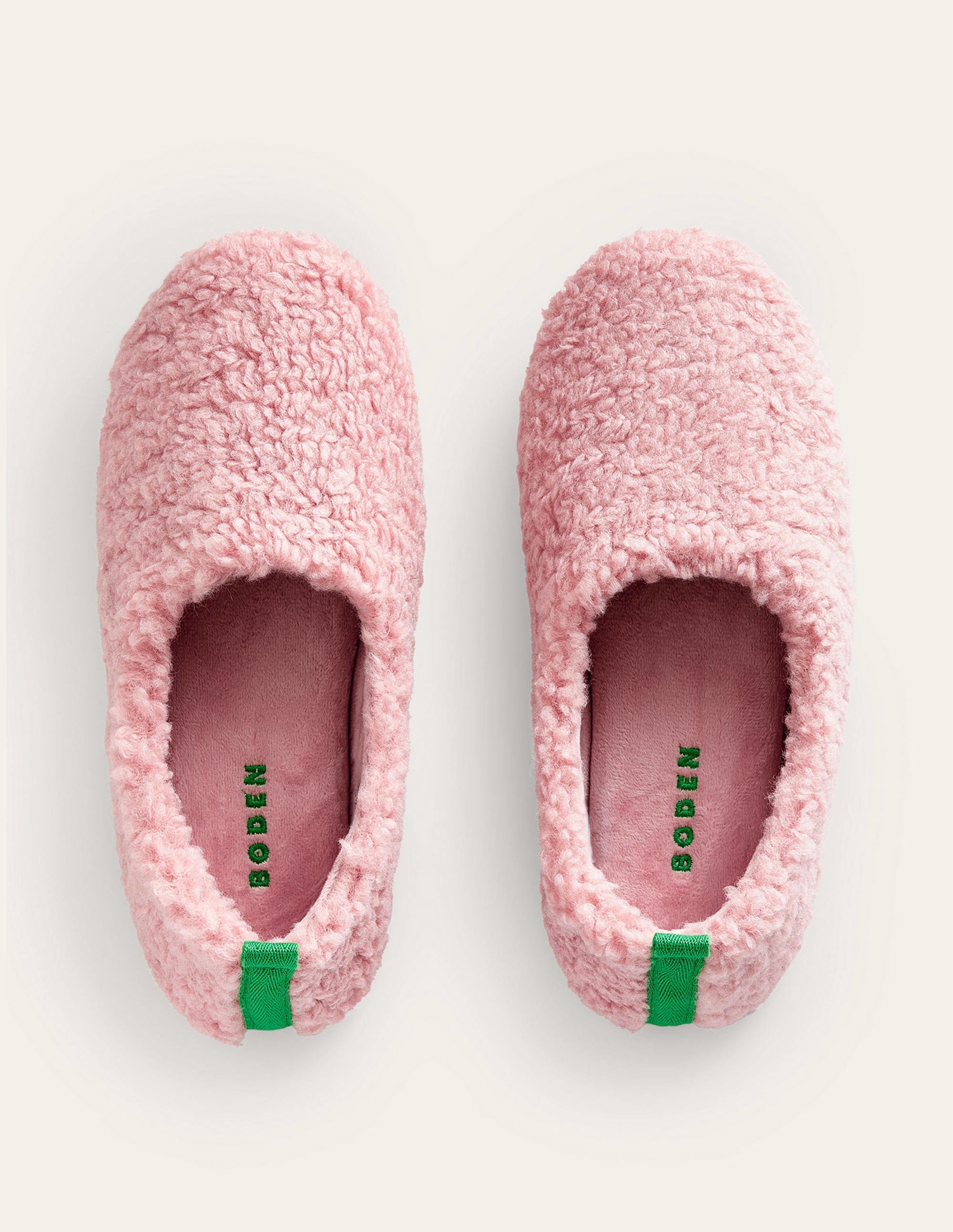 Borg Ballerina Slippers-Pink - Image 5