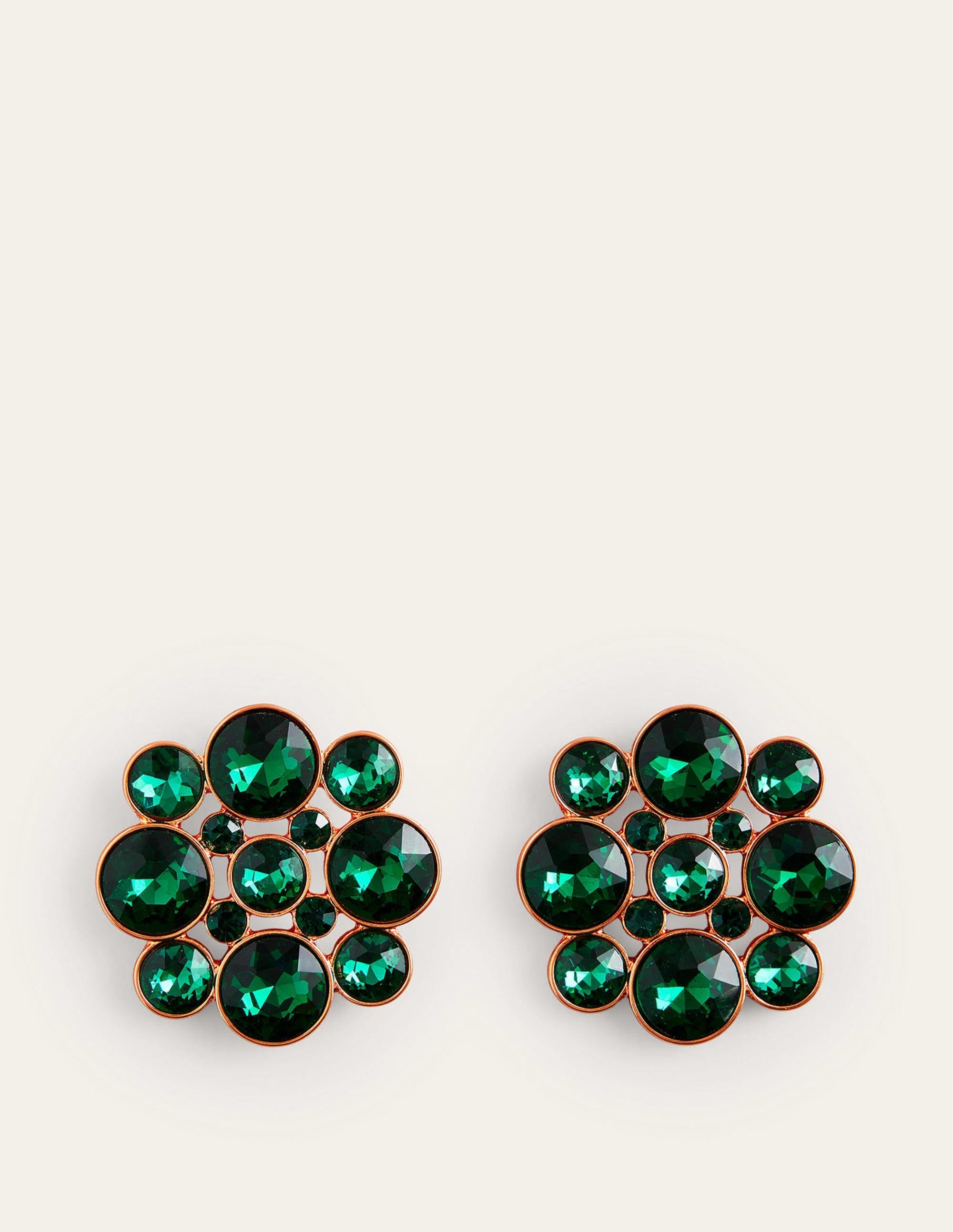 Andrea Jewel-Cluster Earrings-Green - Image 2