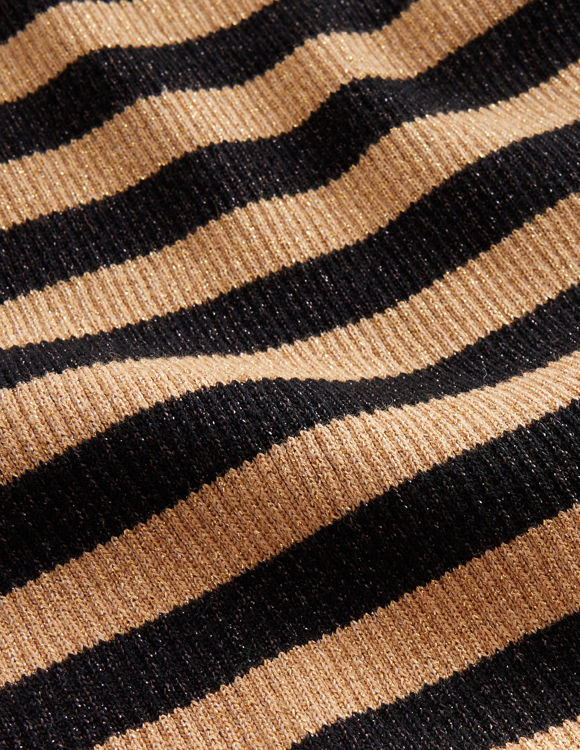 Metallic-Stripe Scarf-Black and Gold - Image 3