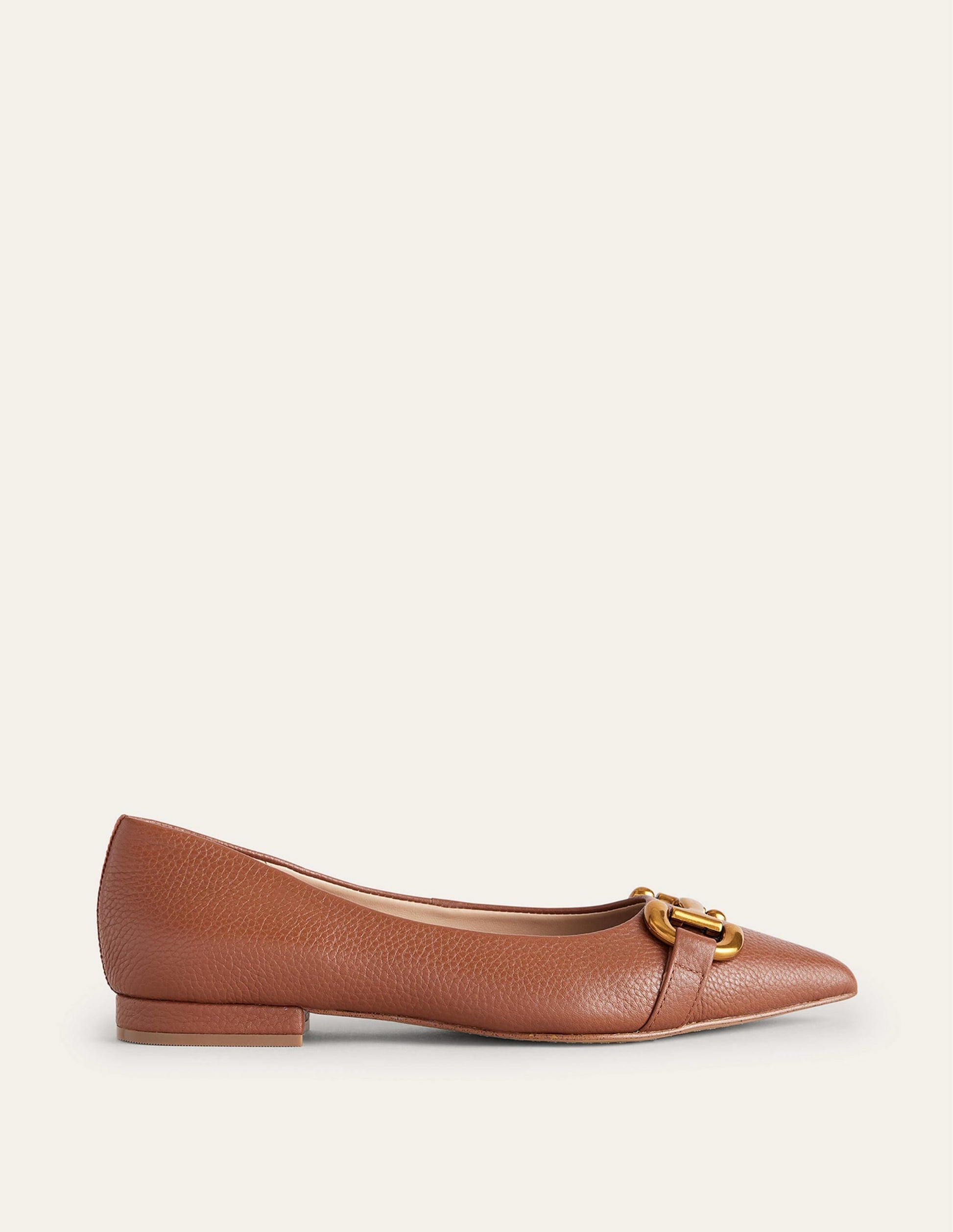 Iris Snaffle Ballet Flat-Tan Tumbled Leather-2