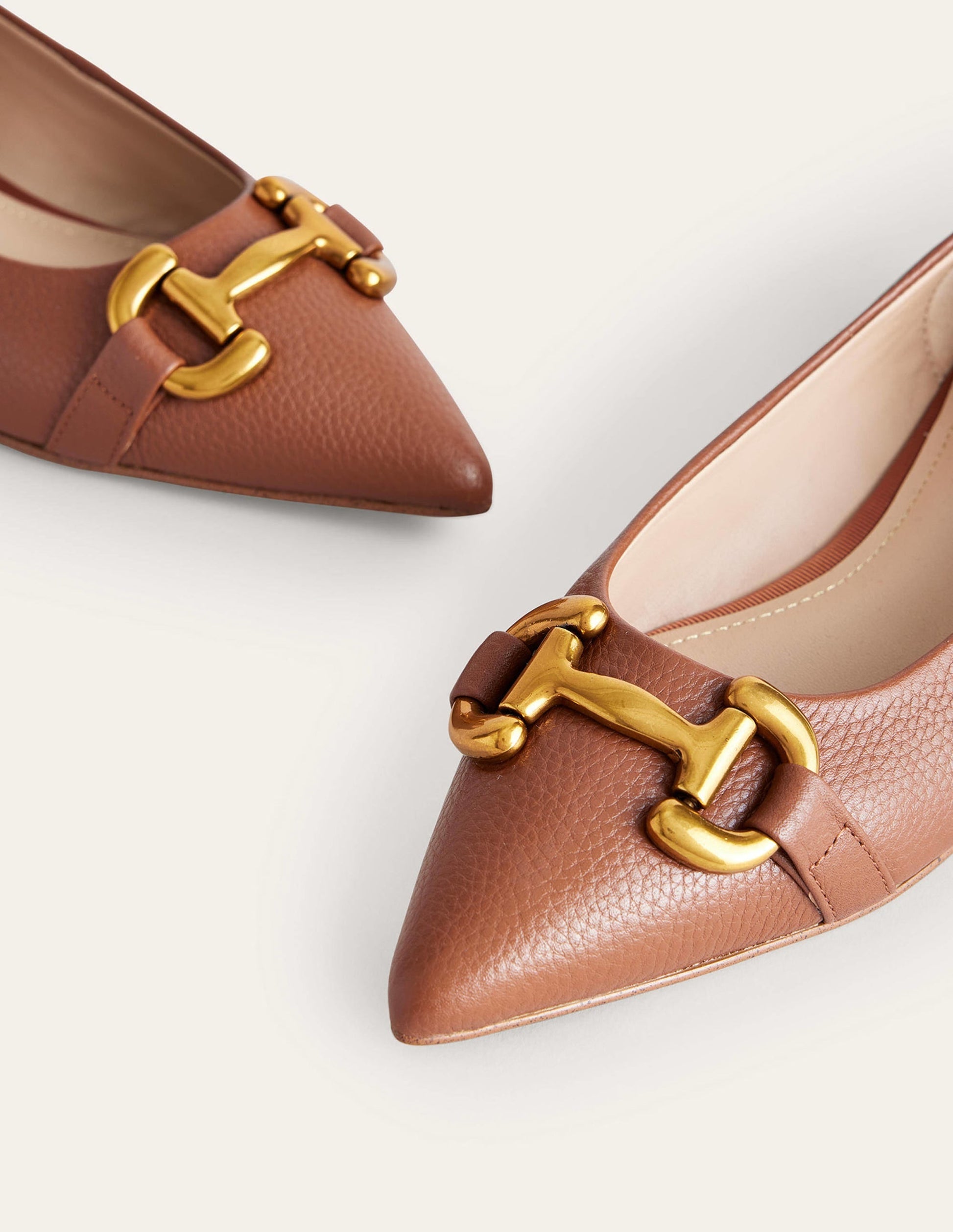 Iris Snaffle Ballet Flat-Tan Tumbled Leather-4