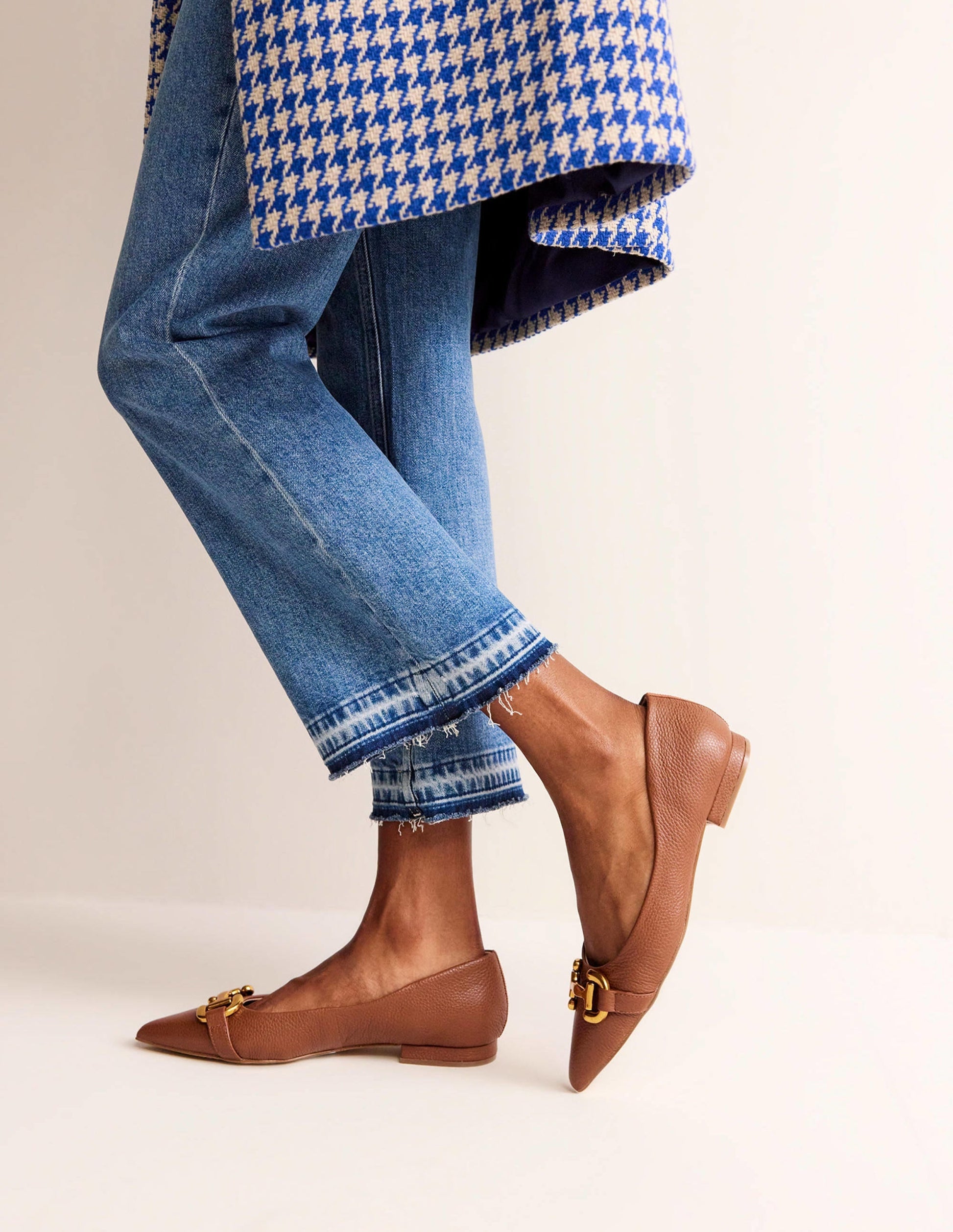 Iris Snaffle Ballet Flat-Tan Tumbled Leather-1