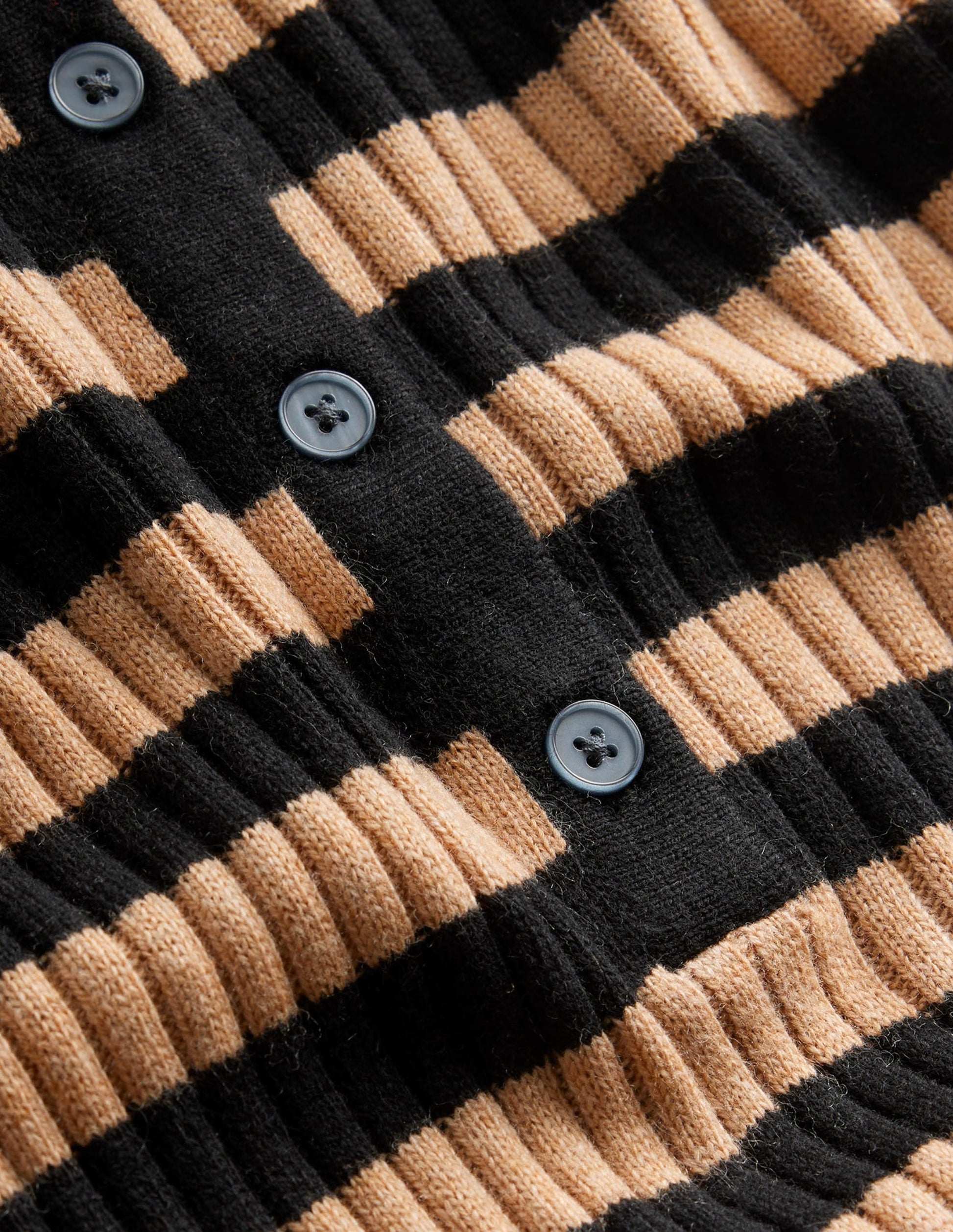Mini Collared Dress-Black and Camel-6