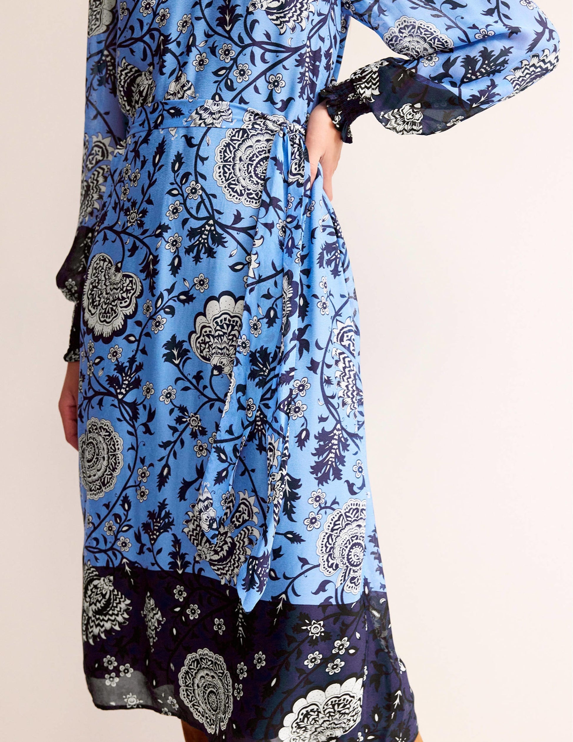 Tie Waist Midi Dress-Marina, Gardenia Grove-2