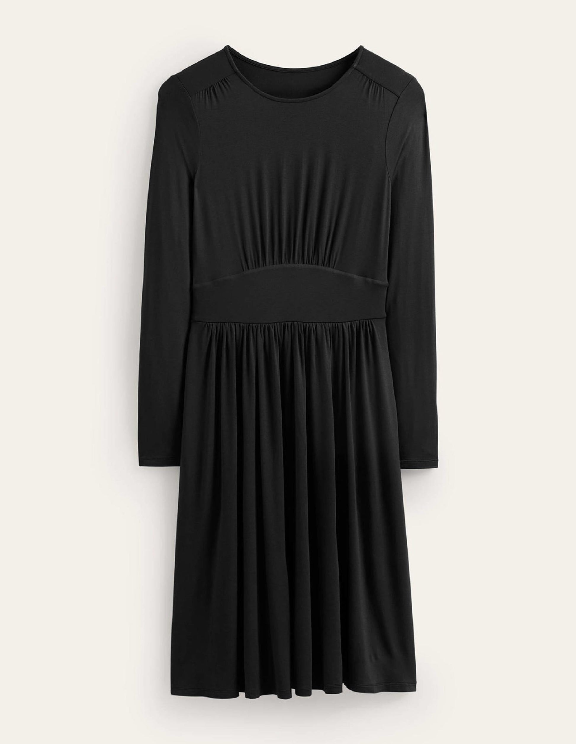 Thea Short Jersey Dress-Black-5
