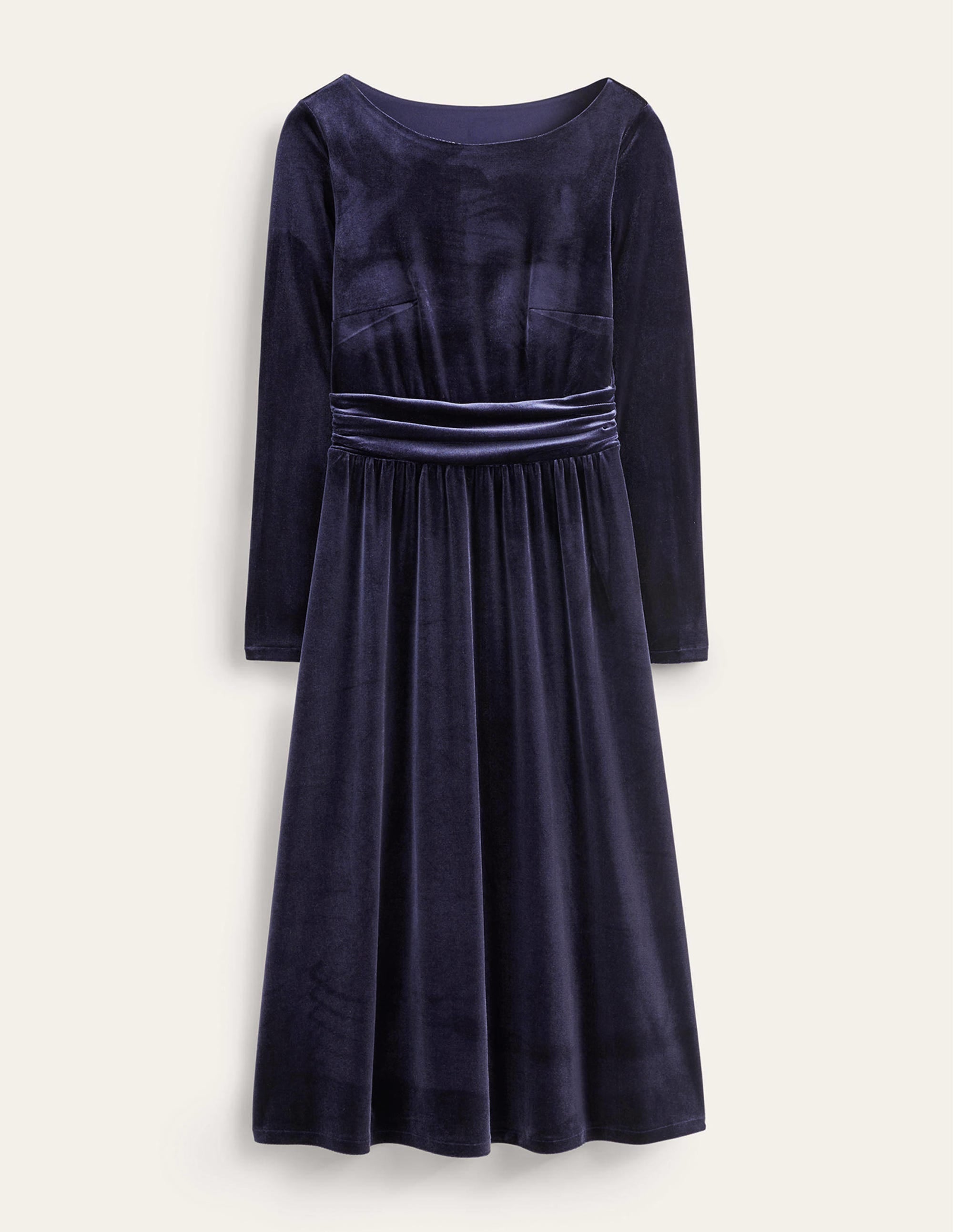 Navy Lois Velvet Dress-Navy - Image 6