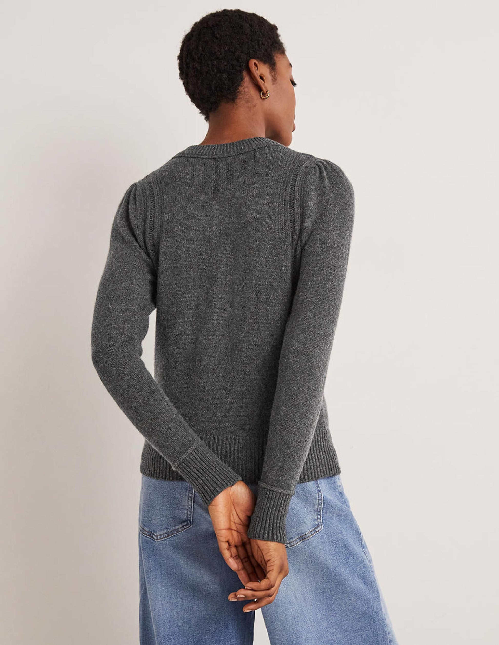 Lofty Cashmere Jumper-Charcoal Melange-3