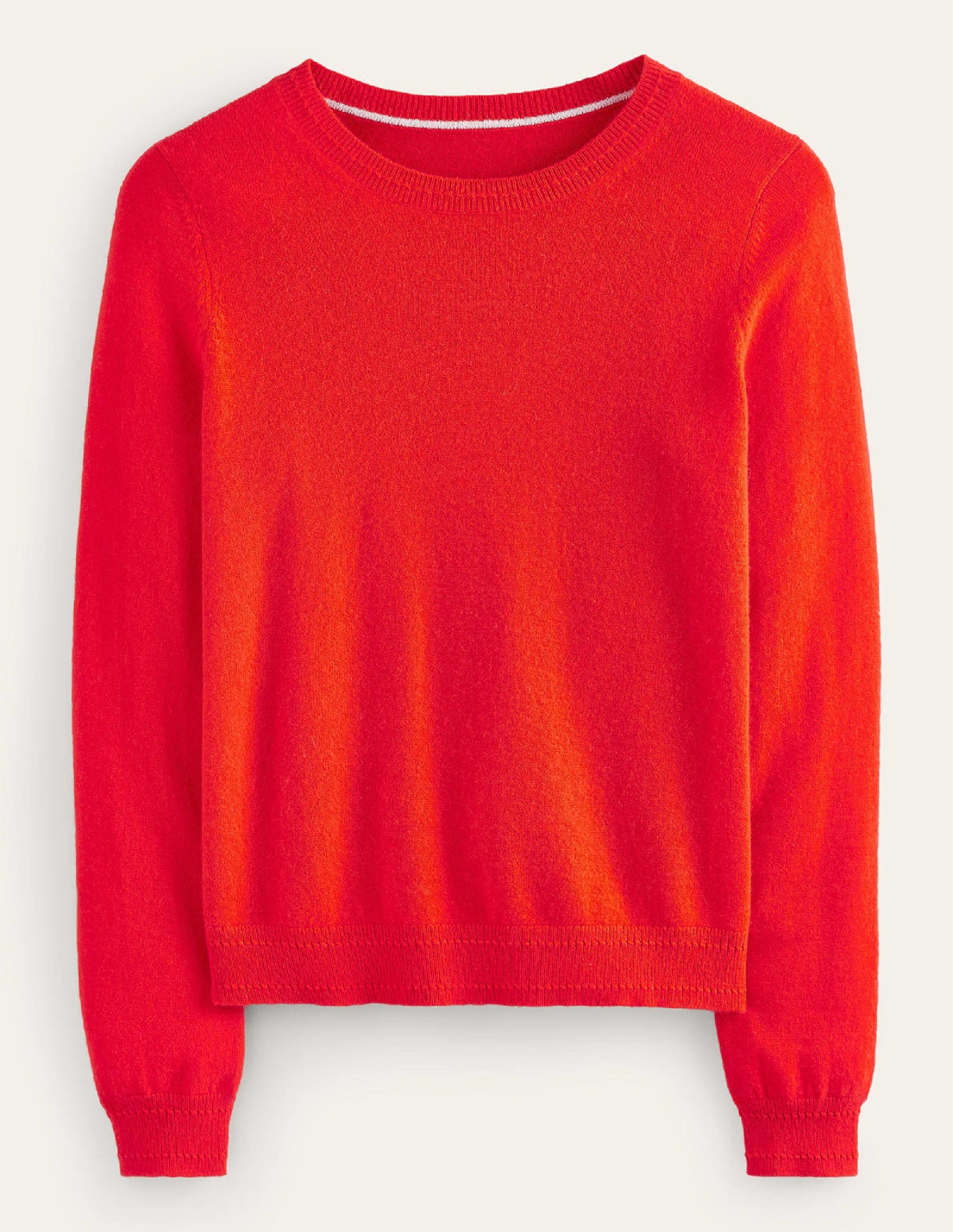 Eva Cashmere Crew Neck Jumper-Fiesta Orange-9