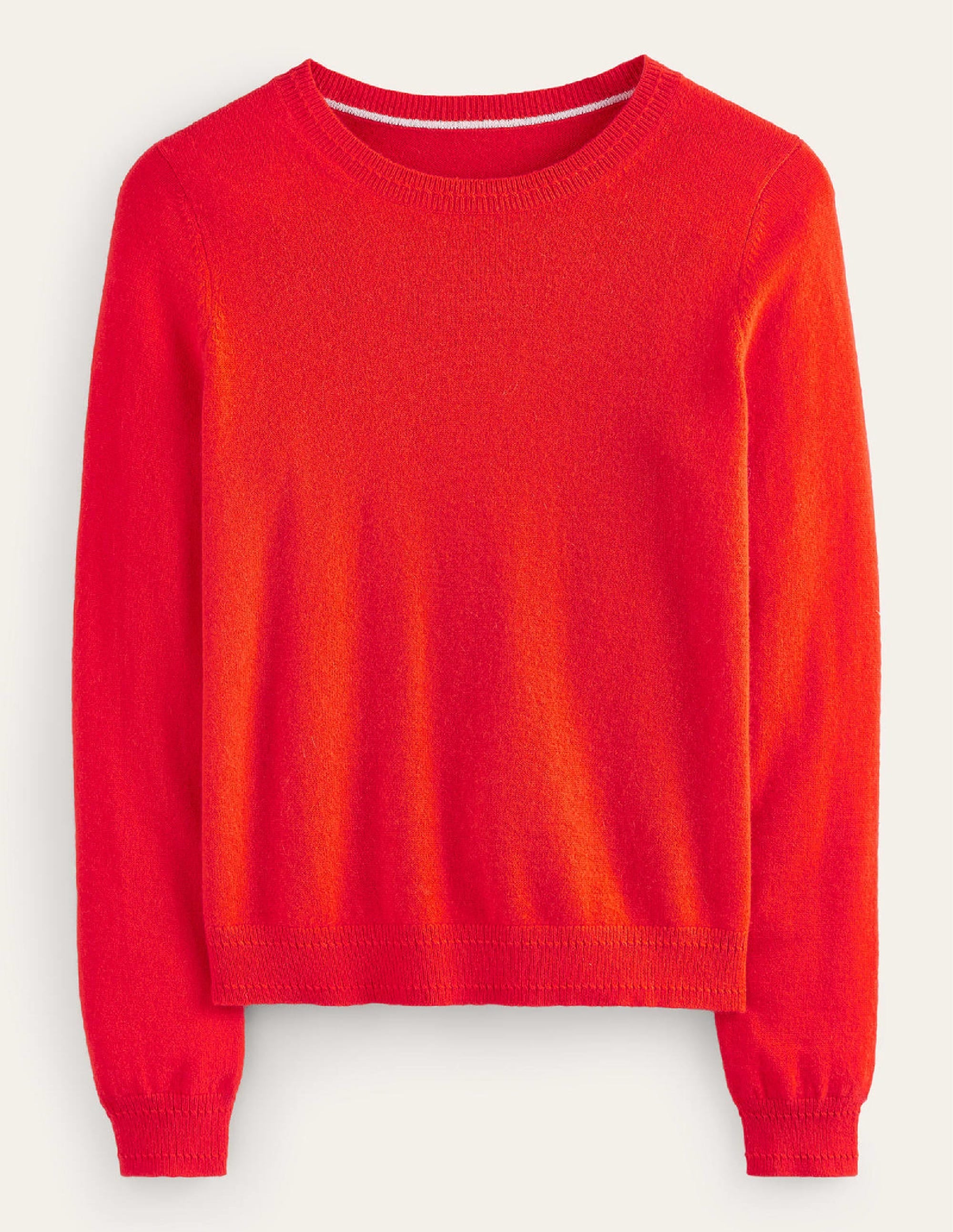 Eva Cashmere Crew Neck Jumper-Fiesta Orange - Image 9