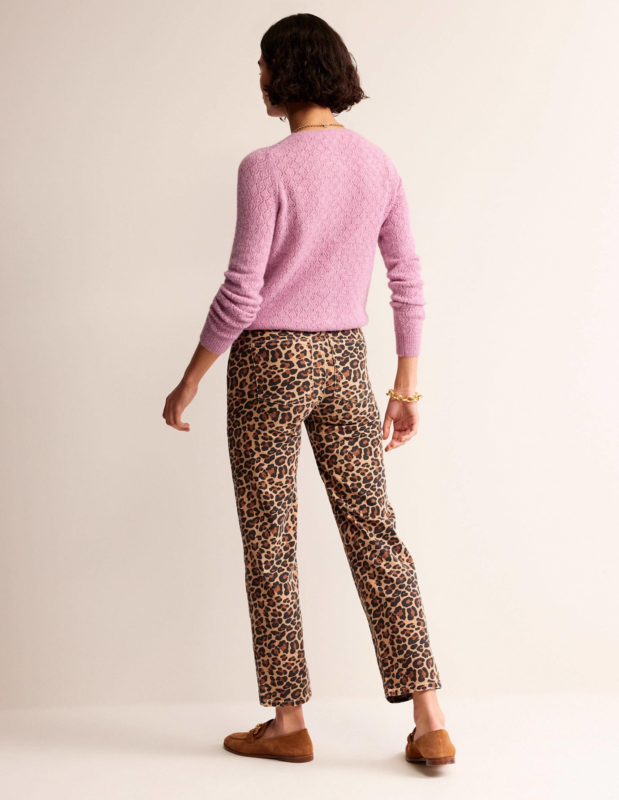 Fluffy Pointelle Cardigan-Strawberry Sherbet - Image 7