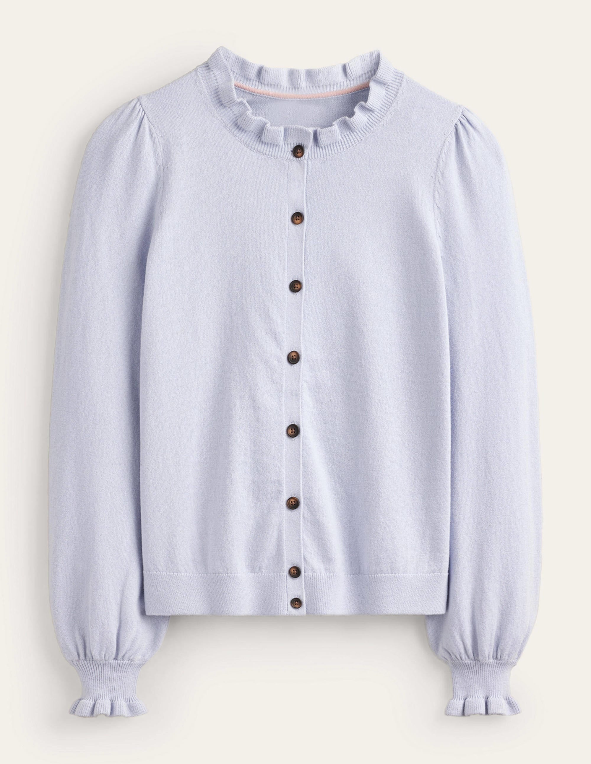 Ruffle-Neck Cardigan-Opal - Image 5