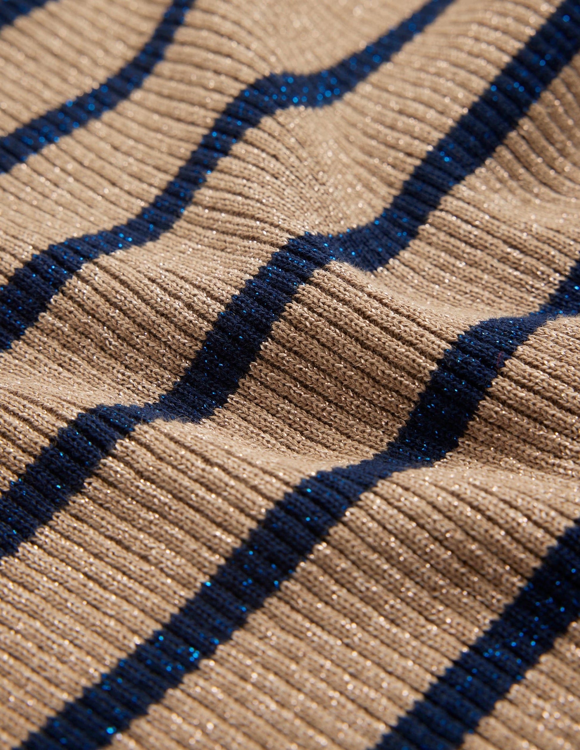 Effie Sparkle Stripe Jumper-Camel and Navy Stripe-7