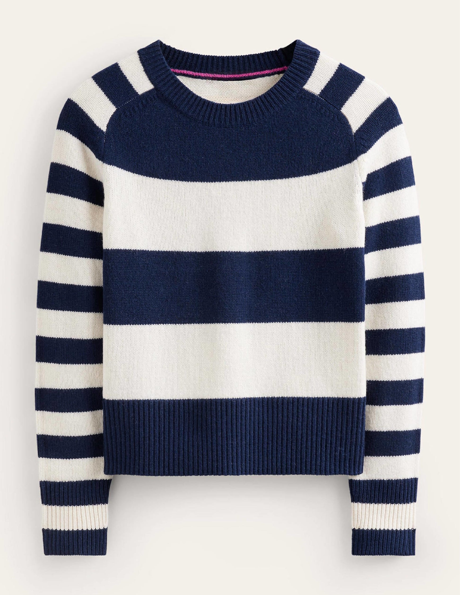Olivia Merino Jumper-Navy and Ivory-6