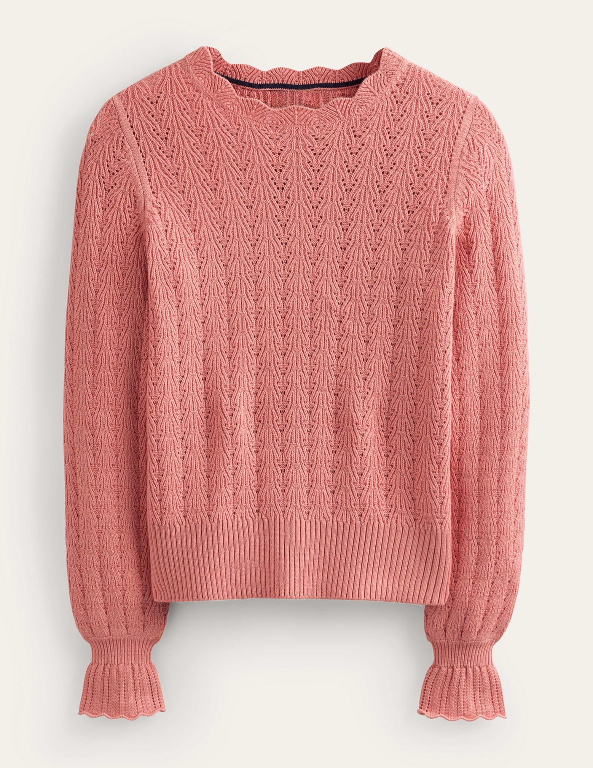 Pointelle Stitch Jumper-Rosetta Blush - Image 6