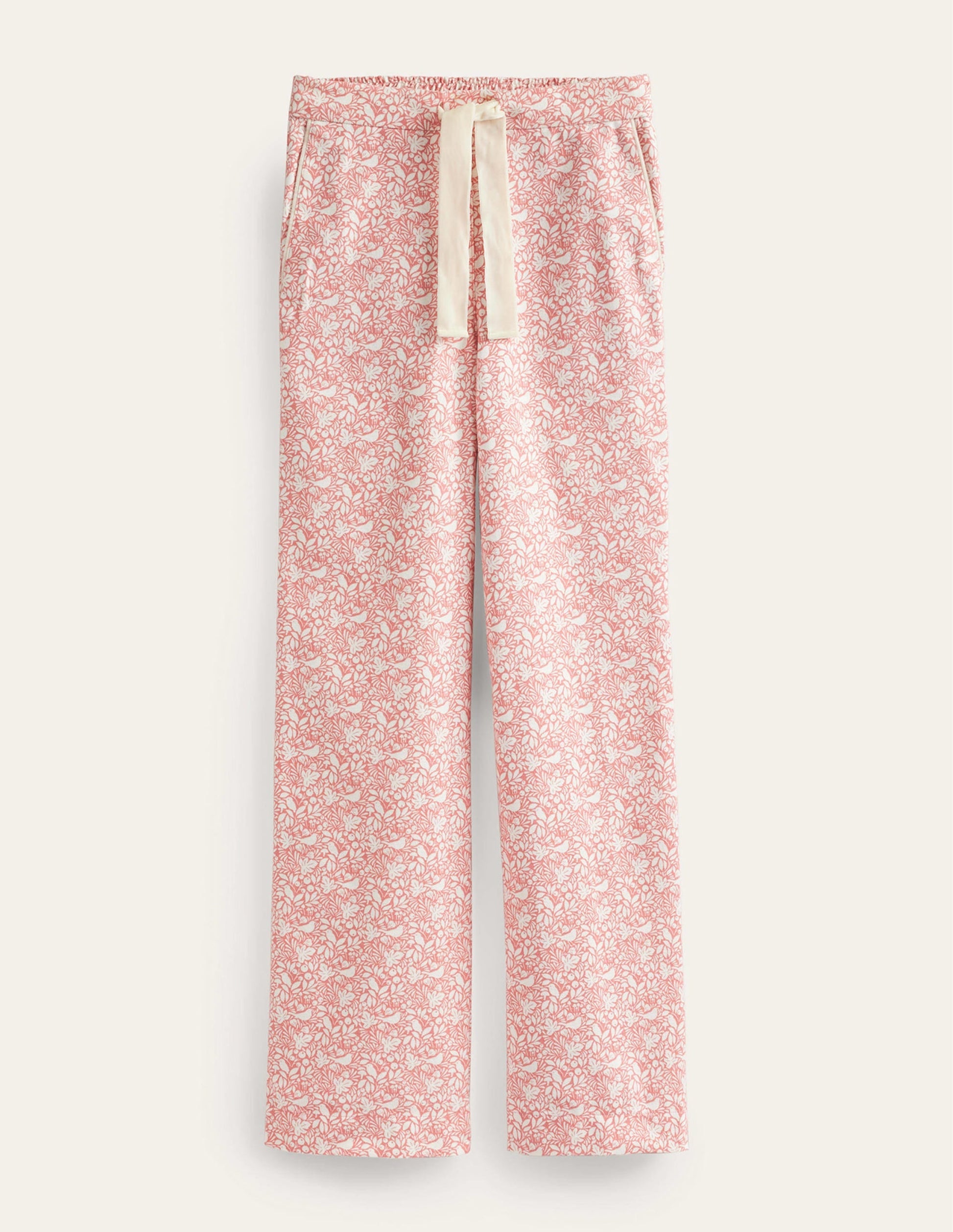 Brushed Cotton Pyjama Trousers-Rosette Blush, Forest Meadow-5