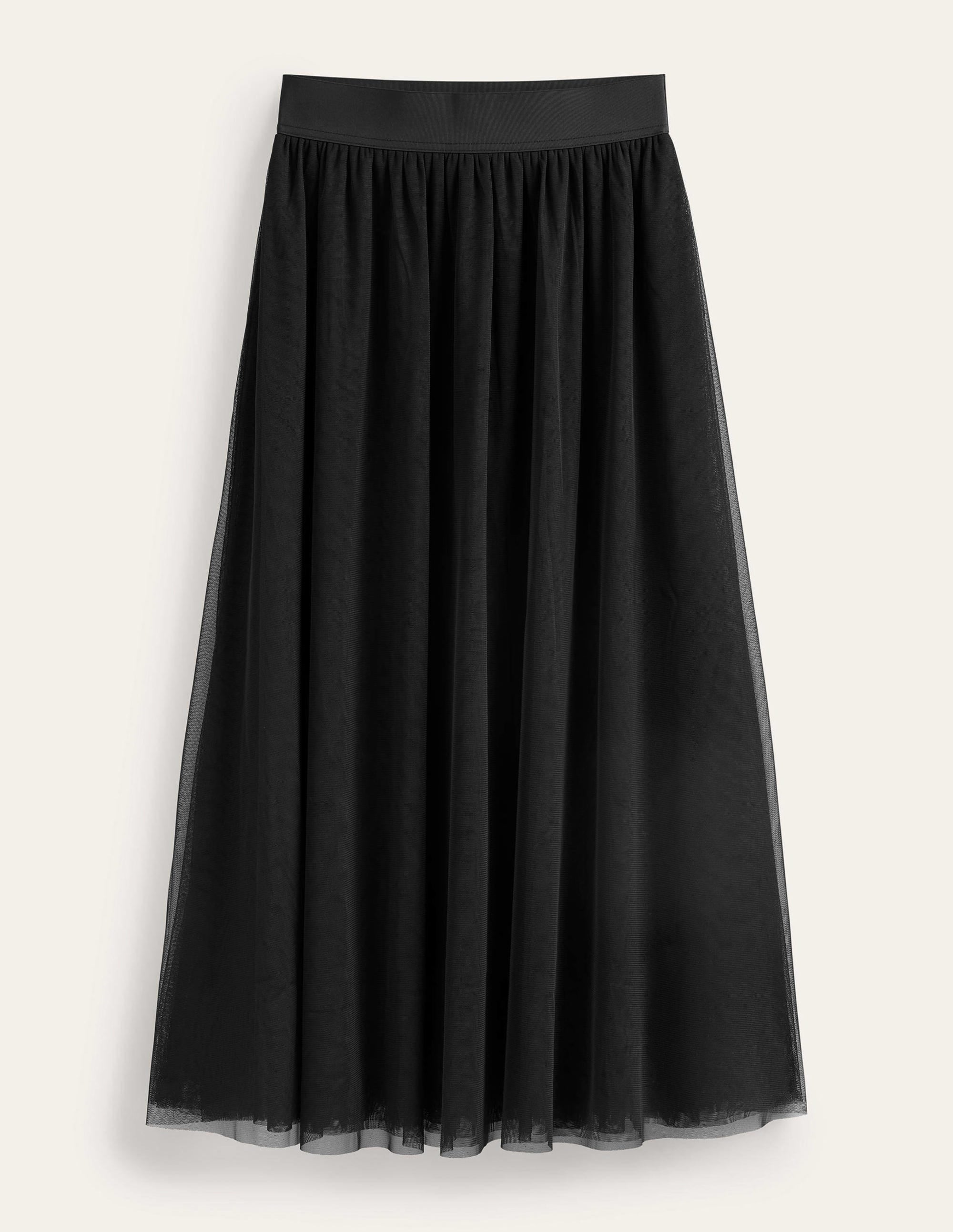 Tulle Full Midi Skirt-Black - Image 5