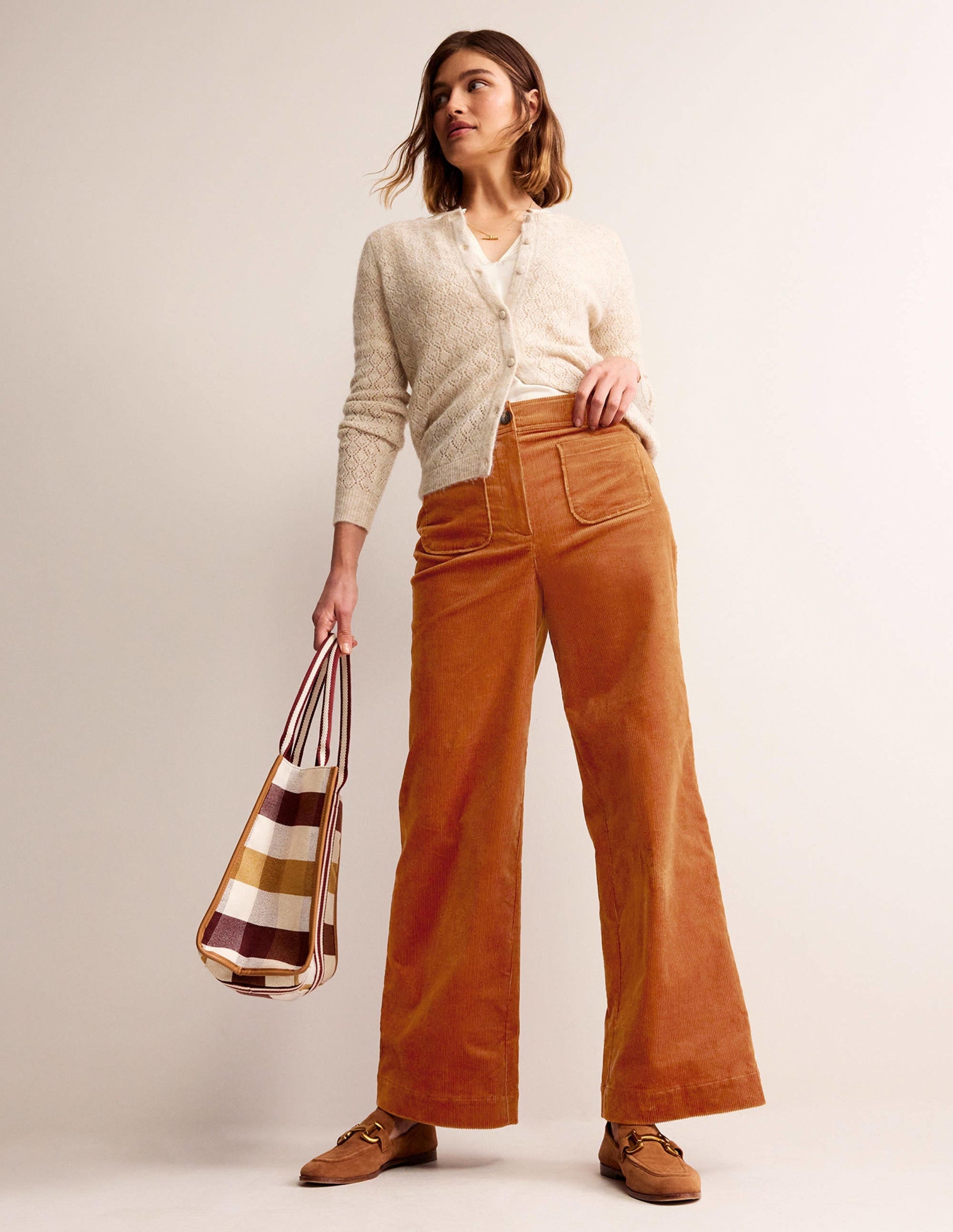 Westbourne Corduroy Trousers-Pumpkin-1