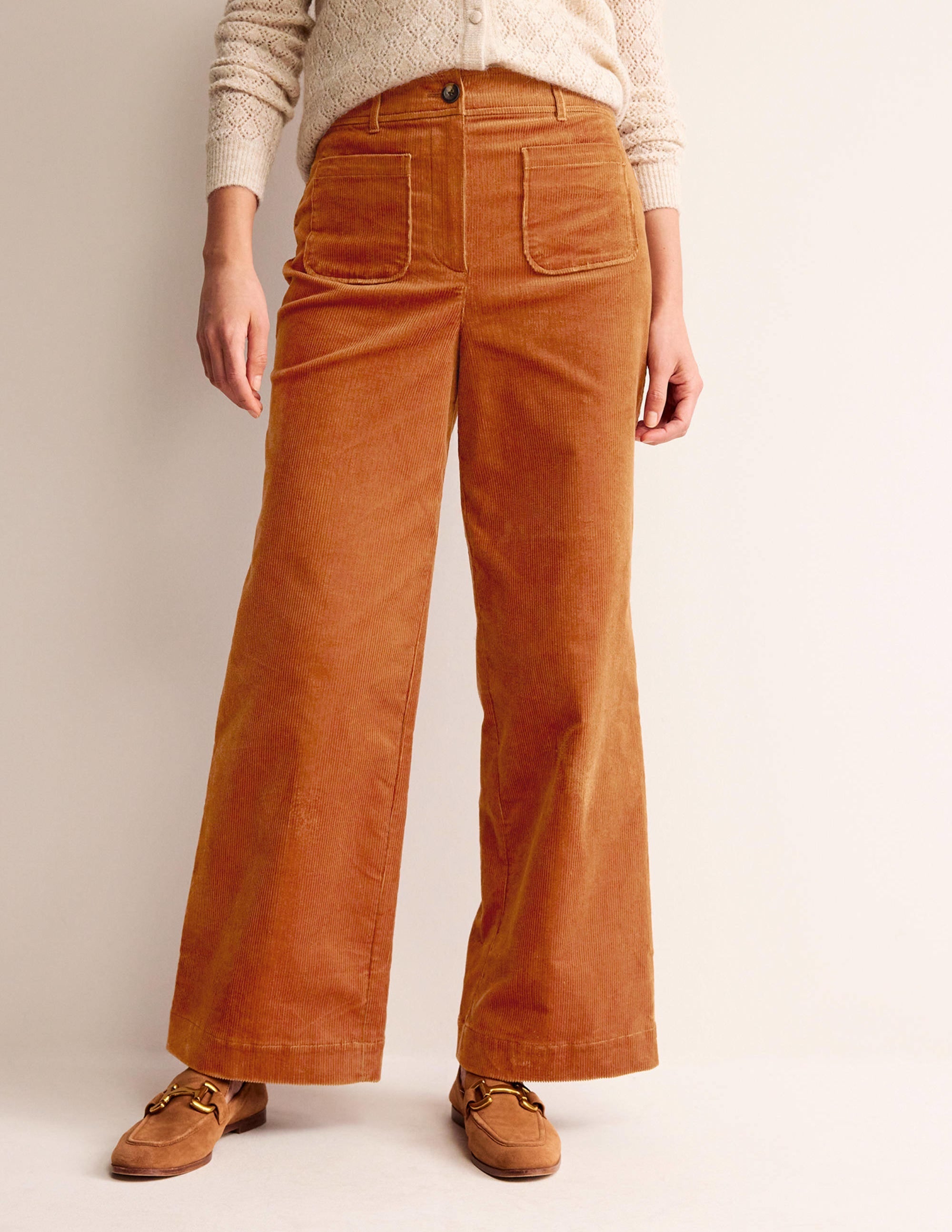 Westbourne Corduroy Trousers-Pumpkin - Image 4