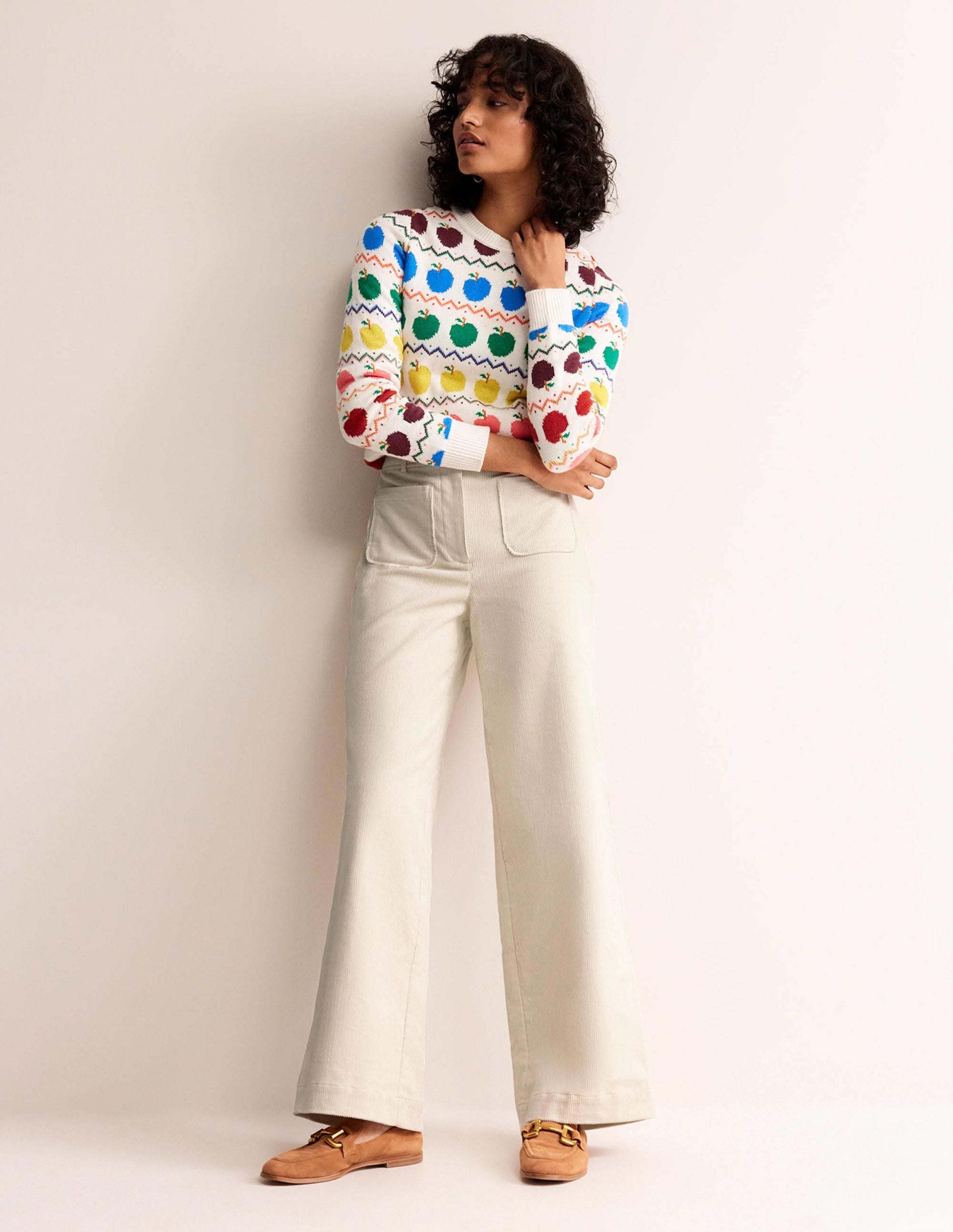 Westbourne Corduroy Trousers-Vanilla-1