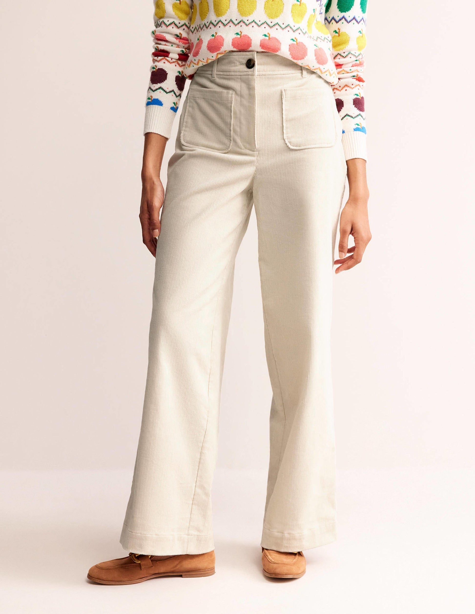 Westbourne Corduroy Trousers-Vanilla-4