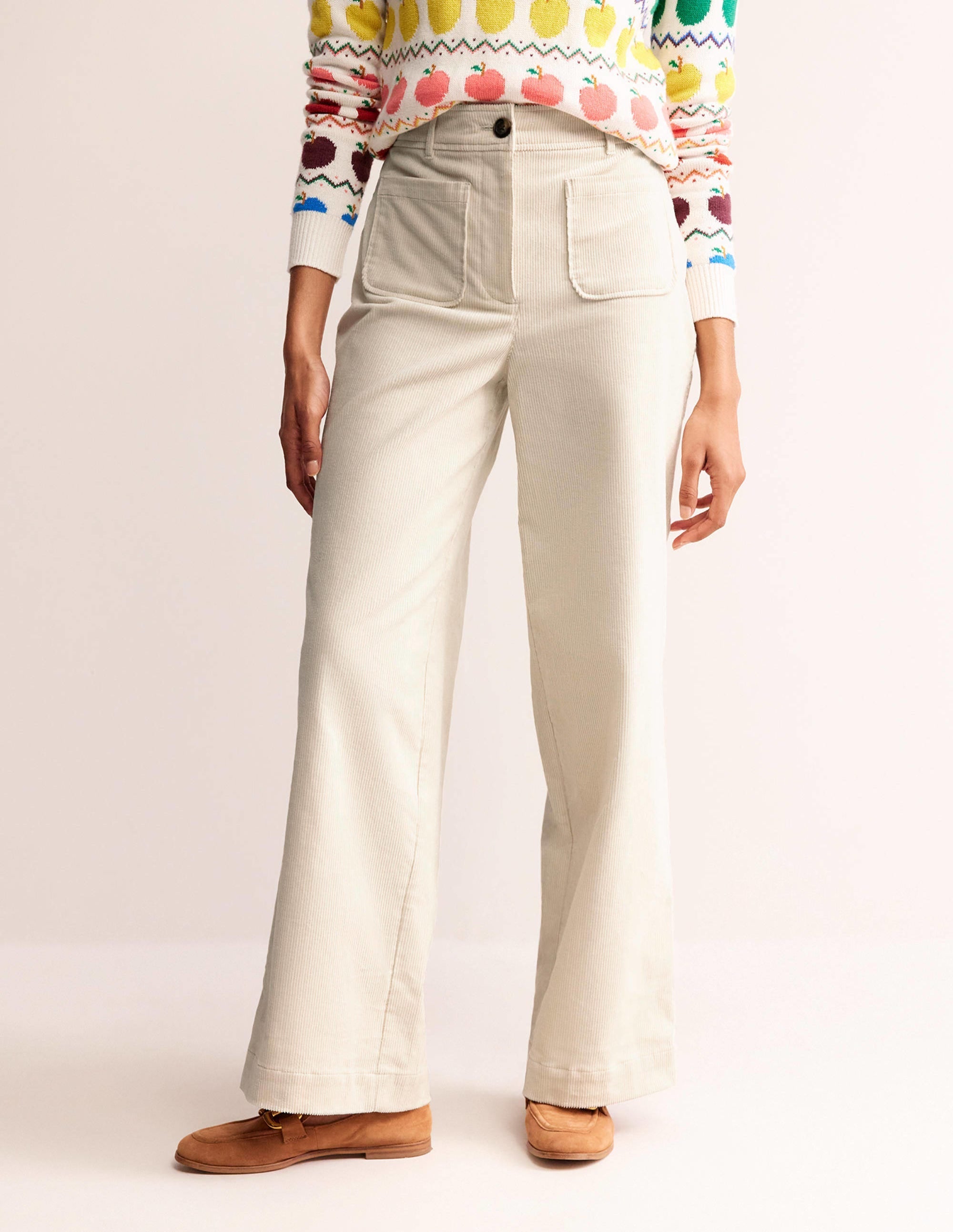 Westbourne Corduroy Trousers-Vanilla - Image 4