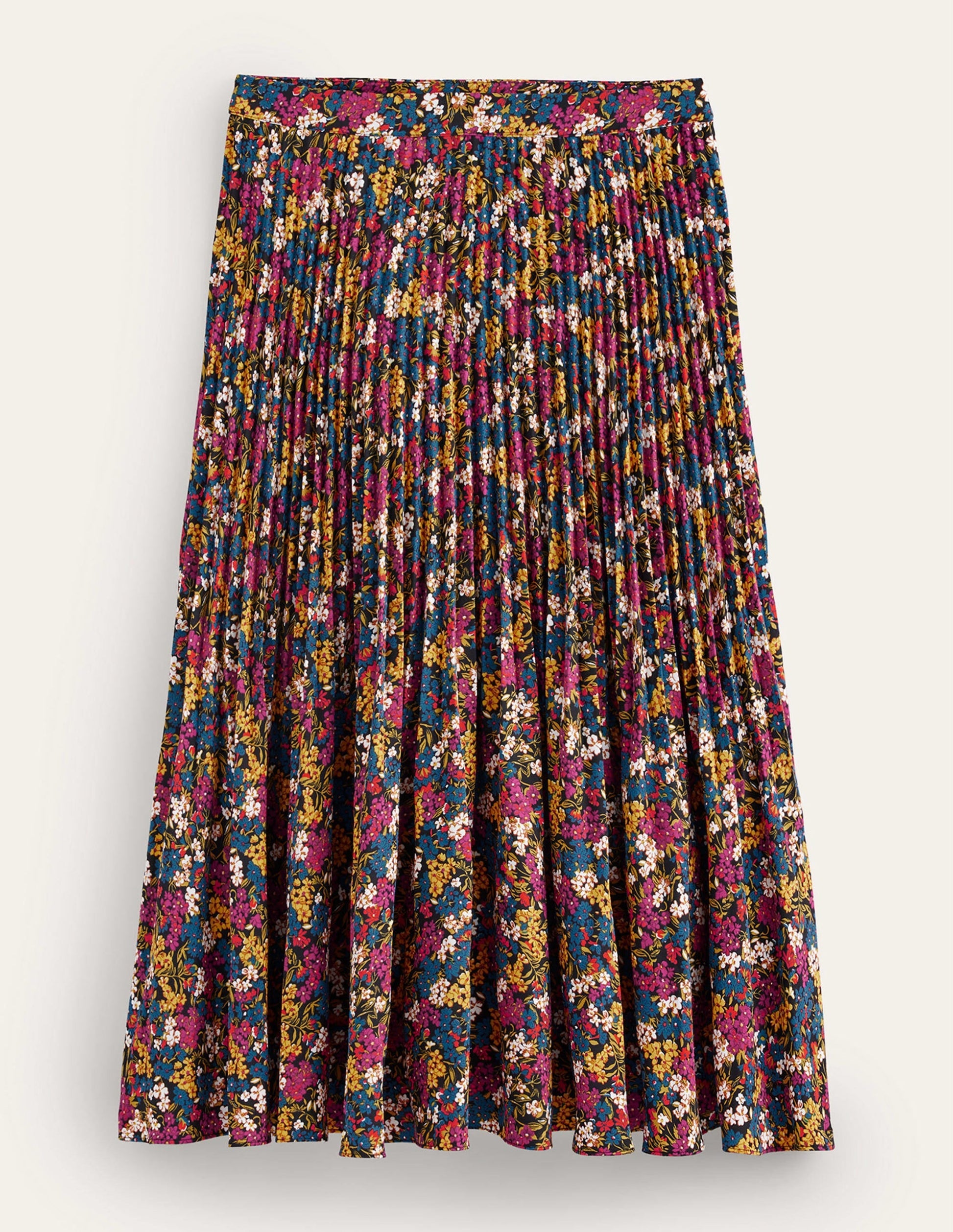 Pleated Midi Skirt-Multi, Botanic Dawn-10