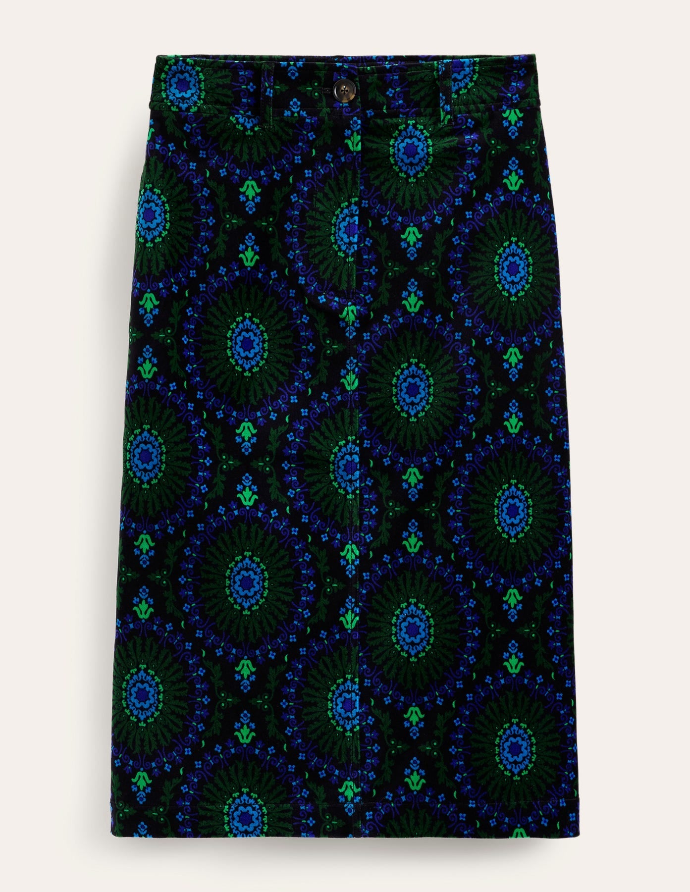 Margot Velvet Midi Skirt-Black, Artizian Geo - Image 6