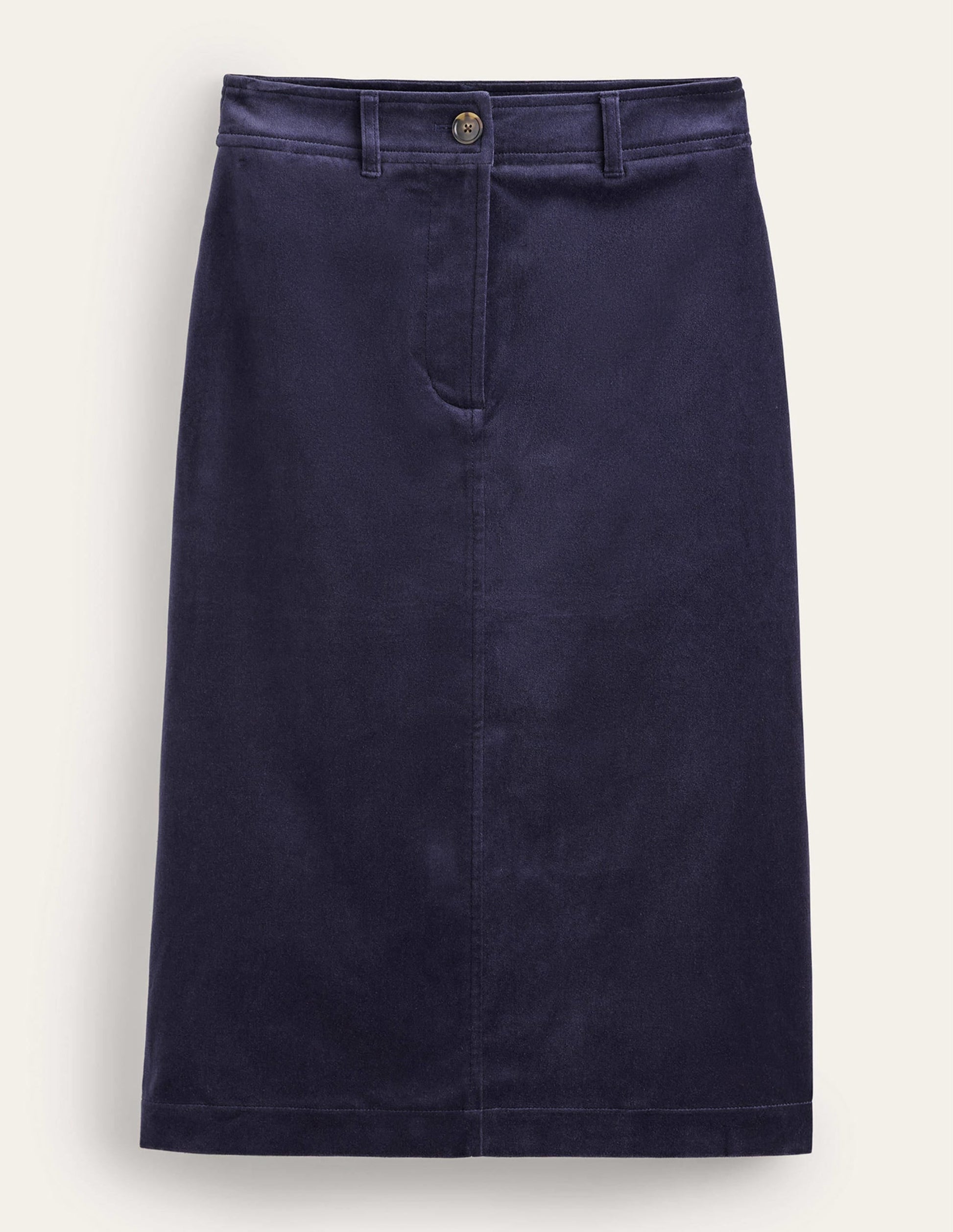 Margot Velvet Midi Skirt-Navy-5