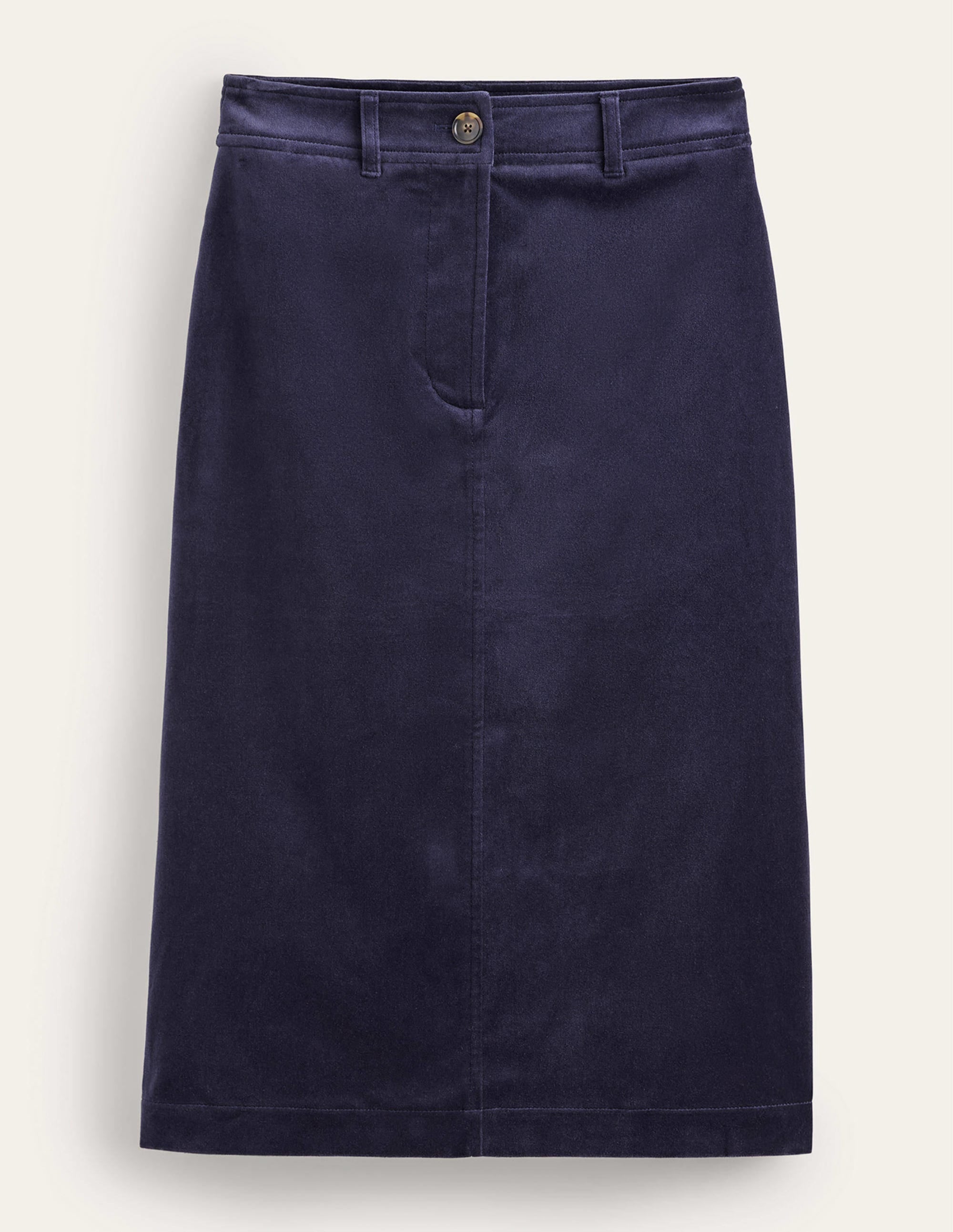 Margot Velvet Midi Skirt-Navy - Image 5