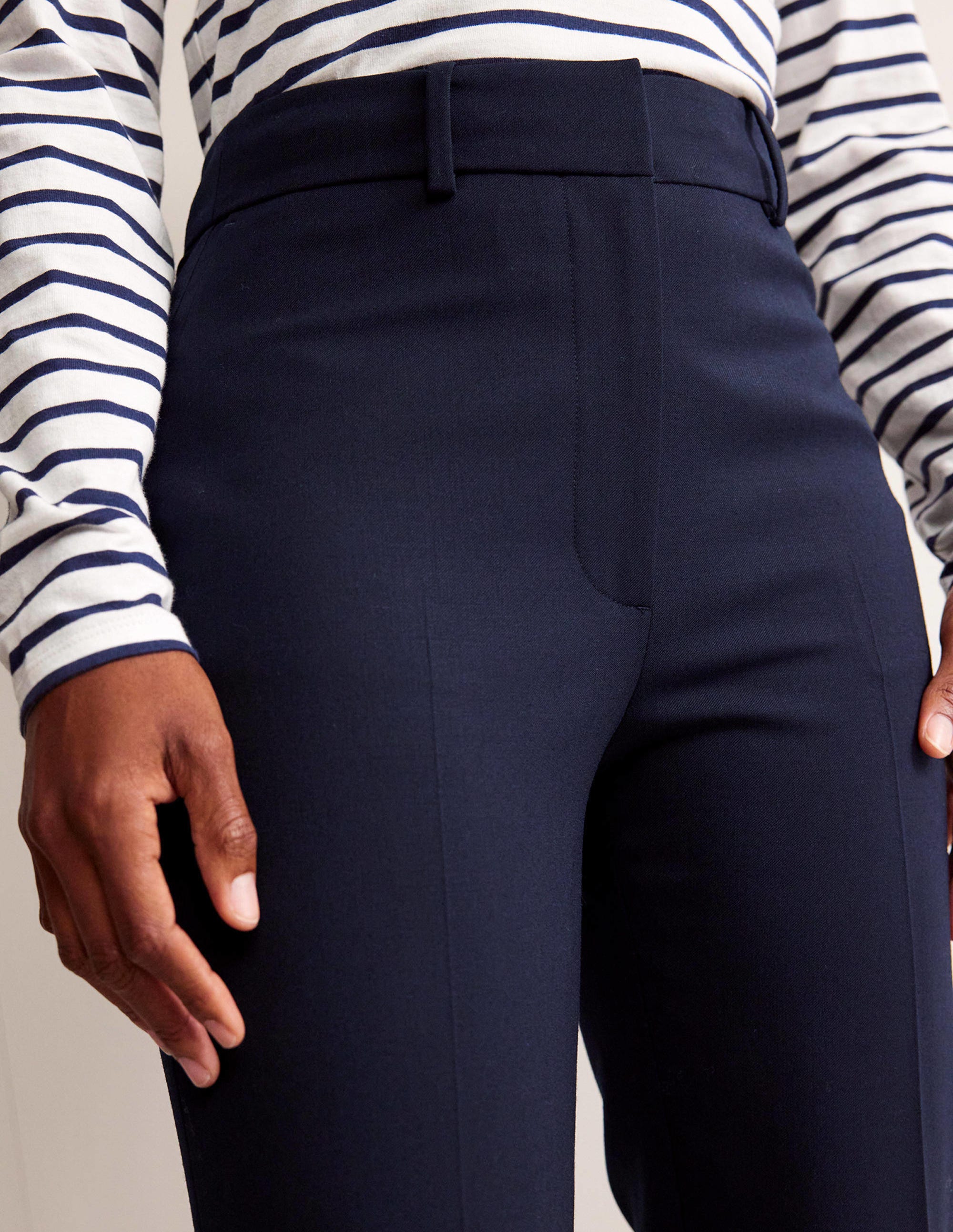 Kew Wool-Twill Trousers-Navy - Image 2