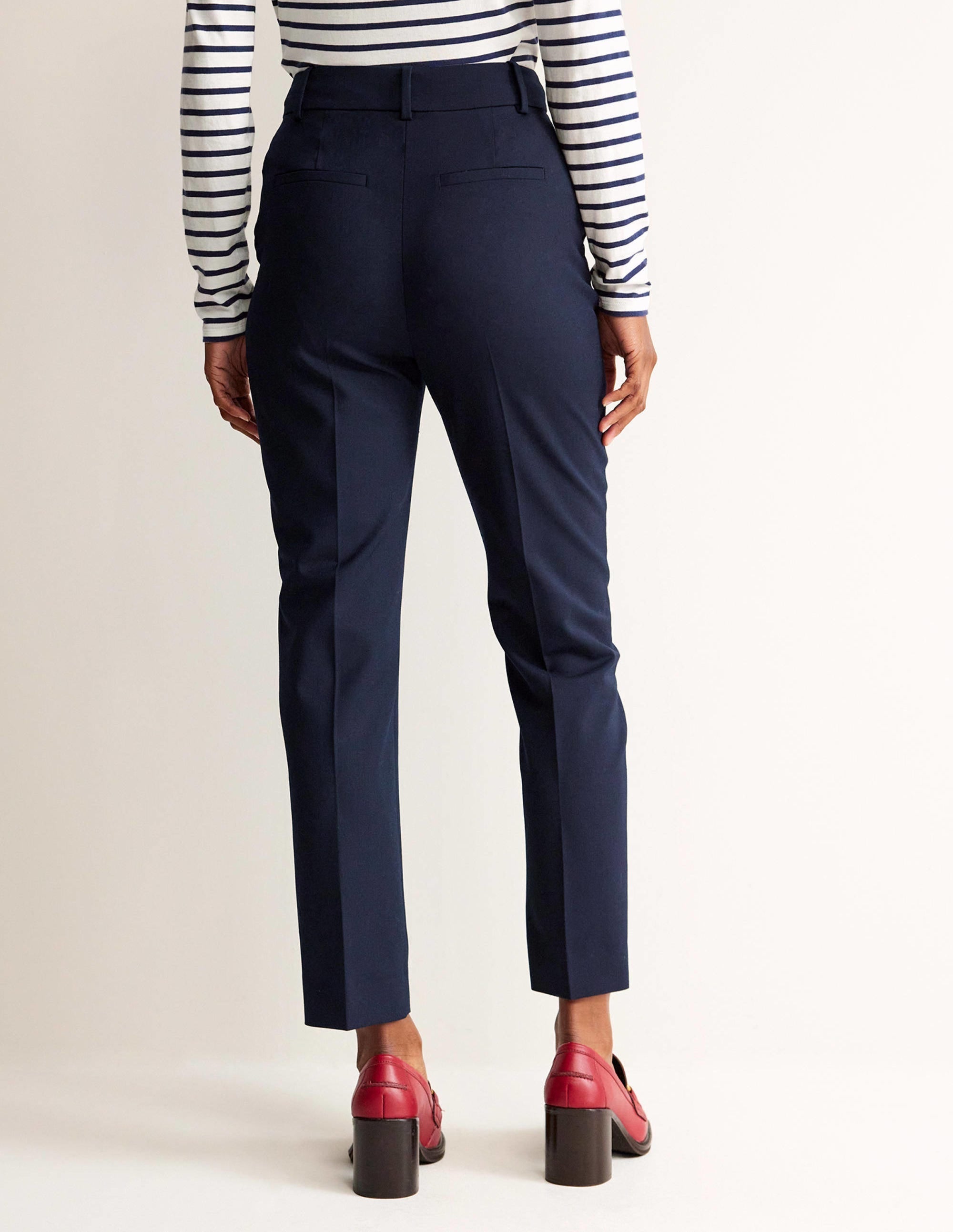 Kew Wool-Twill Trousers-Navy - Image 3