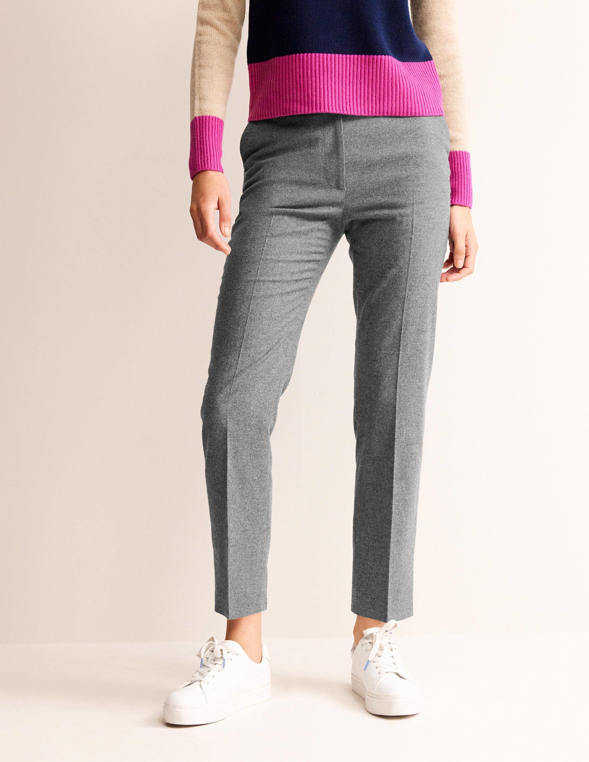 Kew Wool Trousers-Charcoal Marl - Image 4