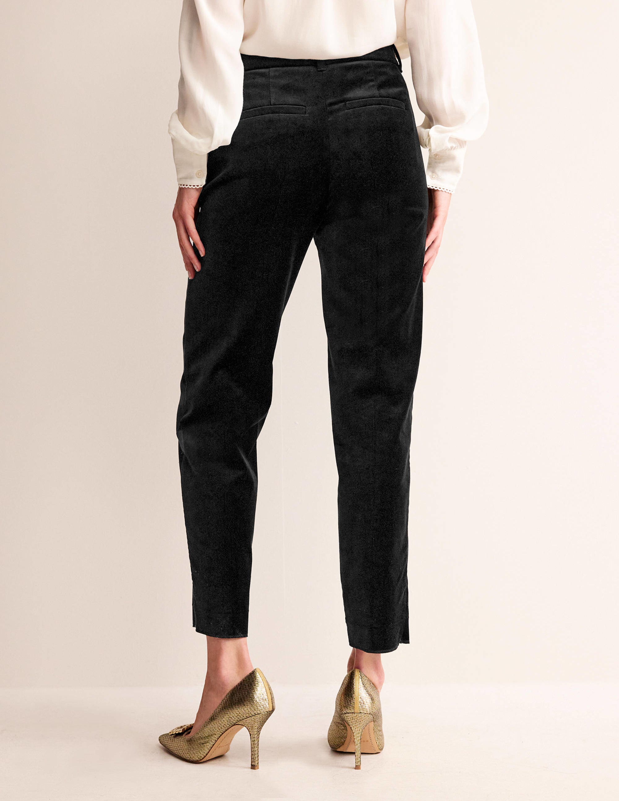 Kew Velvet Trousers-Black - Image 3