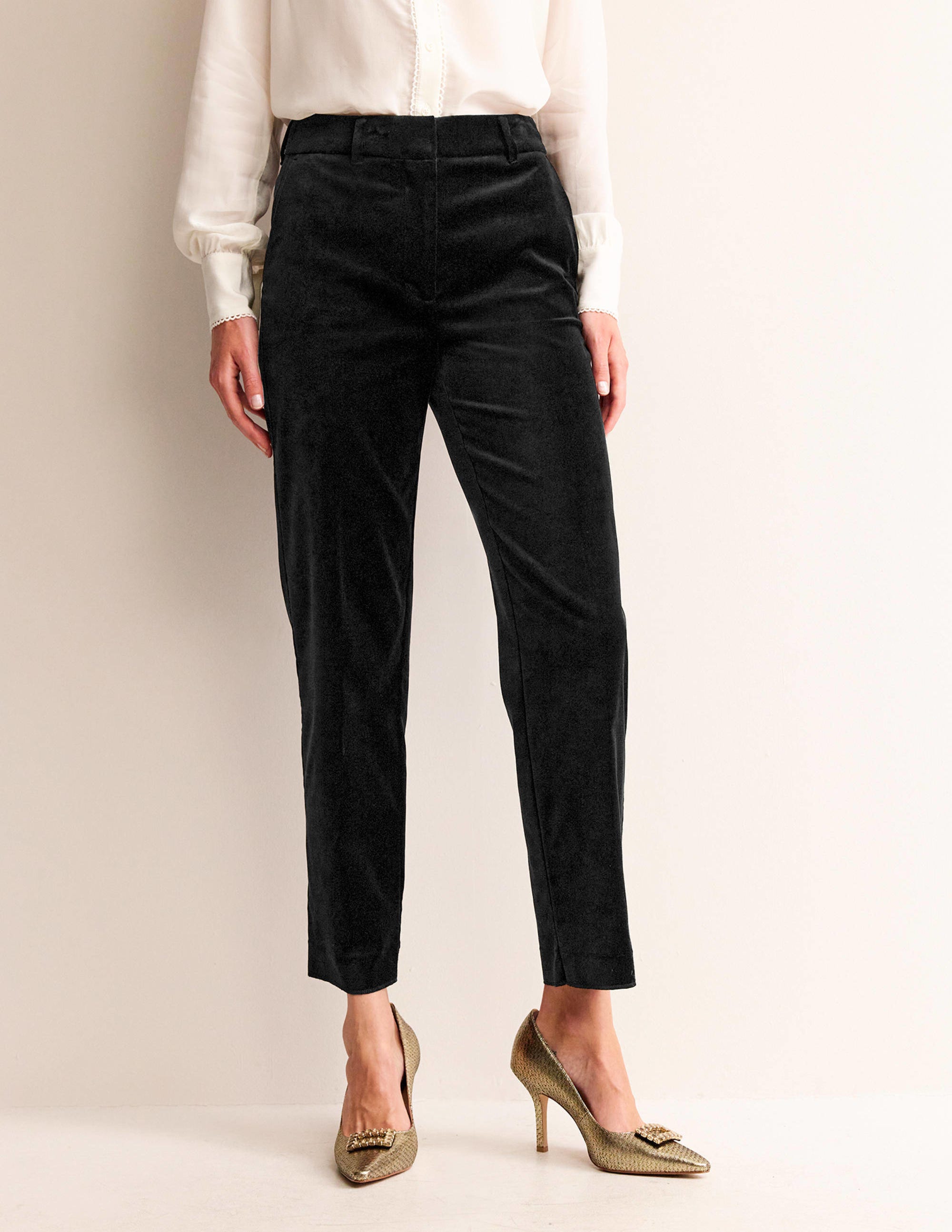 Kew Velvet Trousers-Black - Image 4