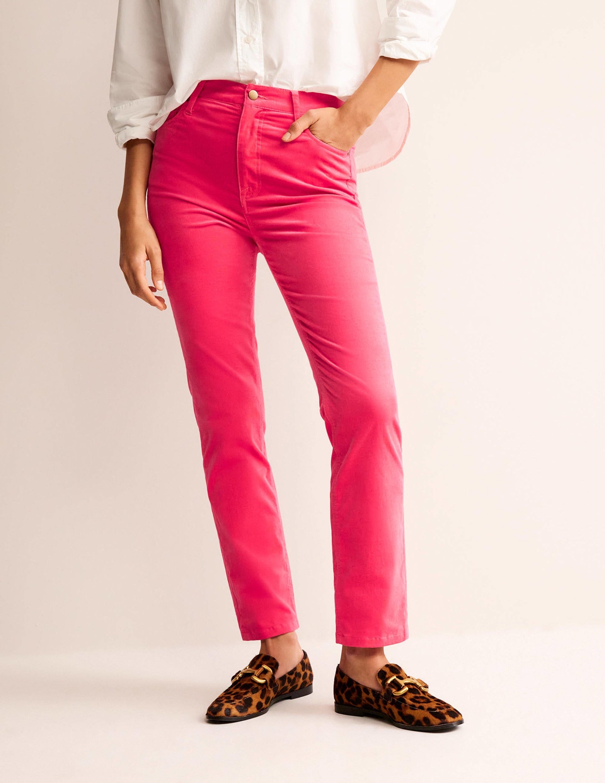 Velveteen 5 Pocket Jeans-Dusty Rose-4