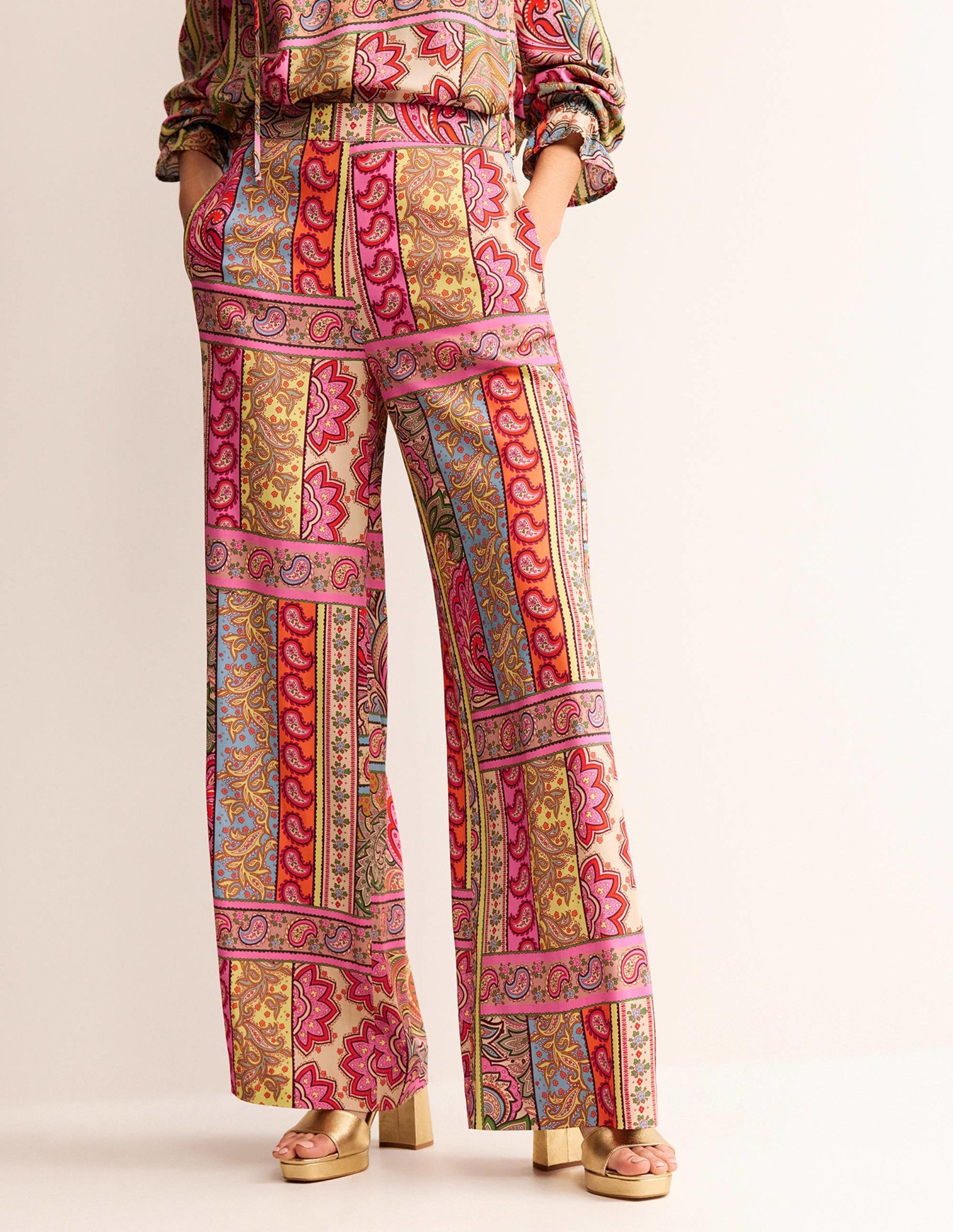 Fluid Wide-Leg Trousers-Multi, Patchwork-4