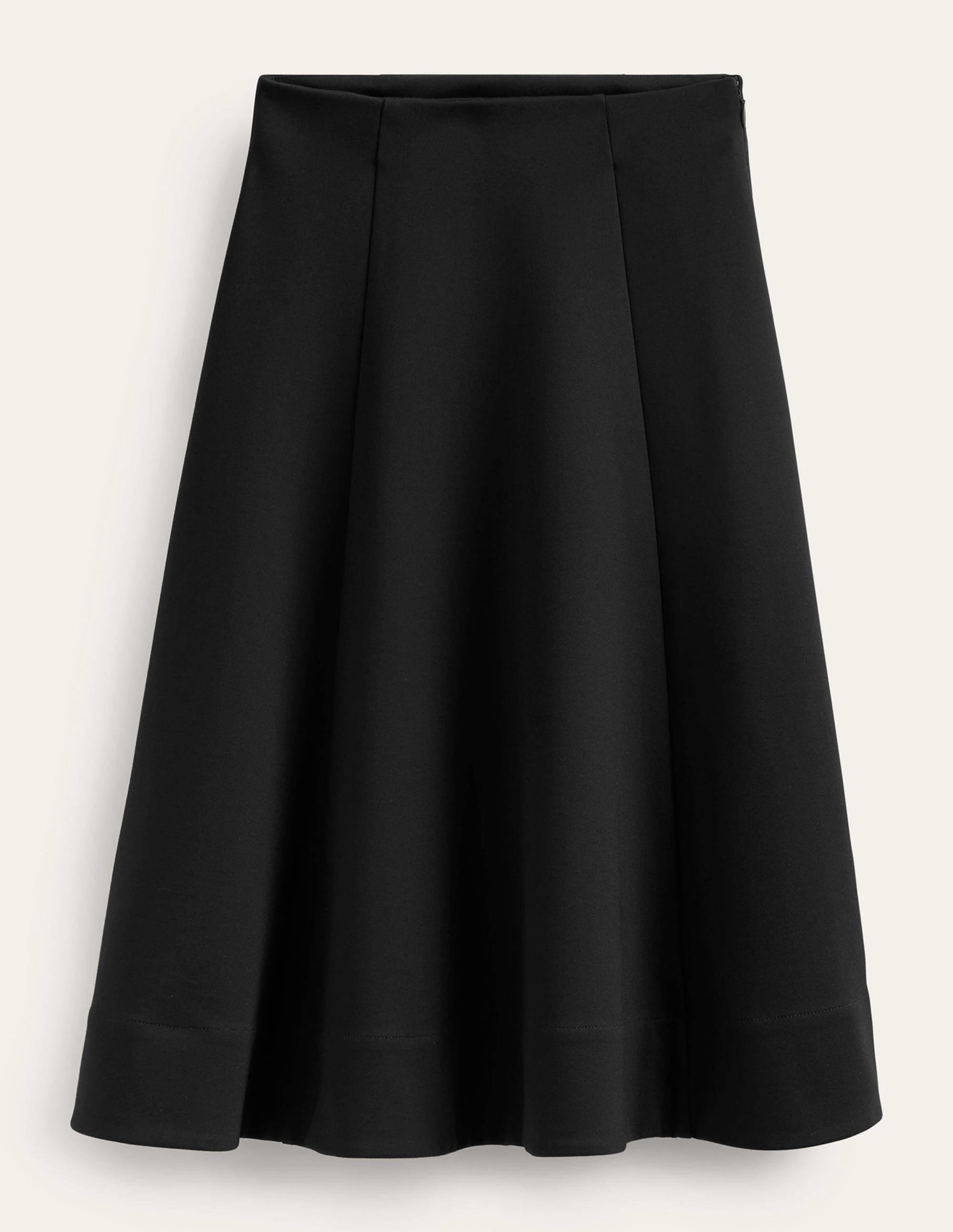 Flippy Jersey Midi Skirt-Black-5