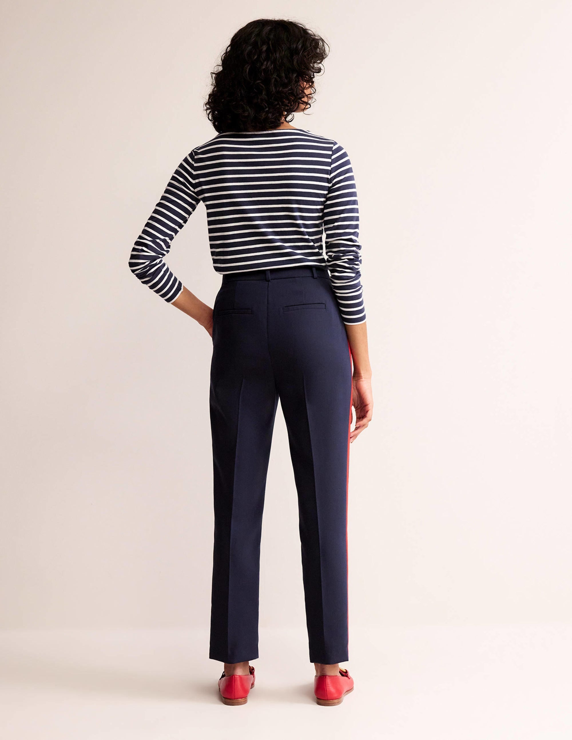 Ella Long Sleeve Breton-Navy, Ivory - Image 6