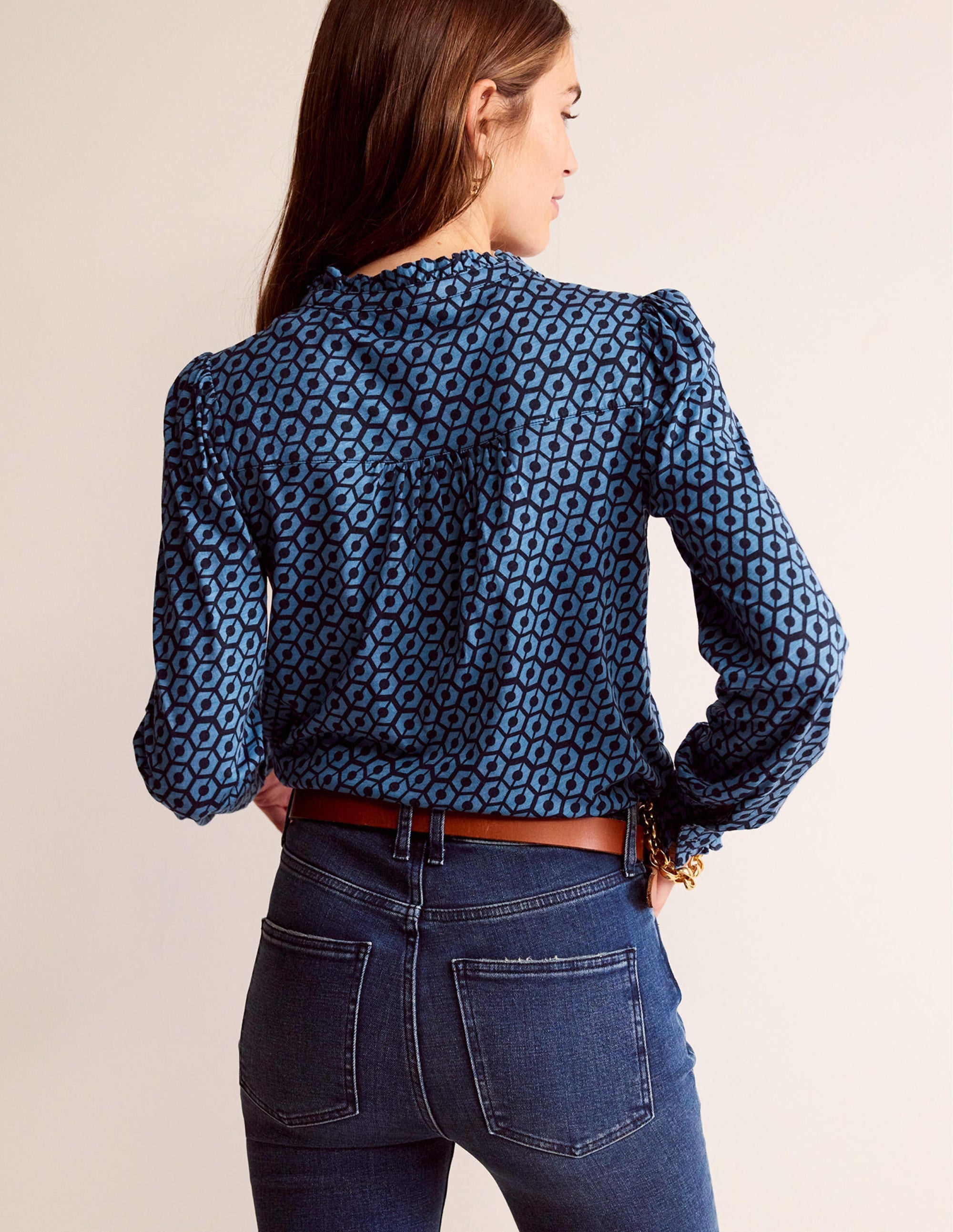 Caroline Jersey Shirt-Azure, Reverie - Image 3