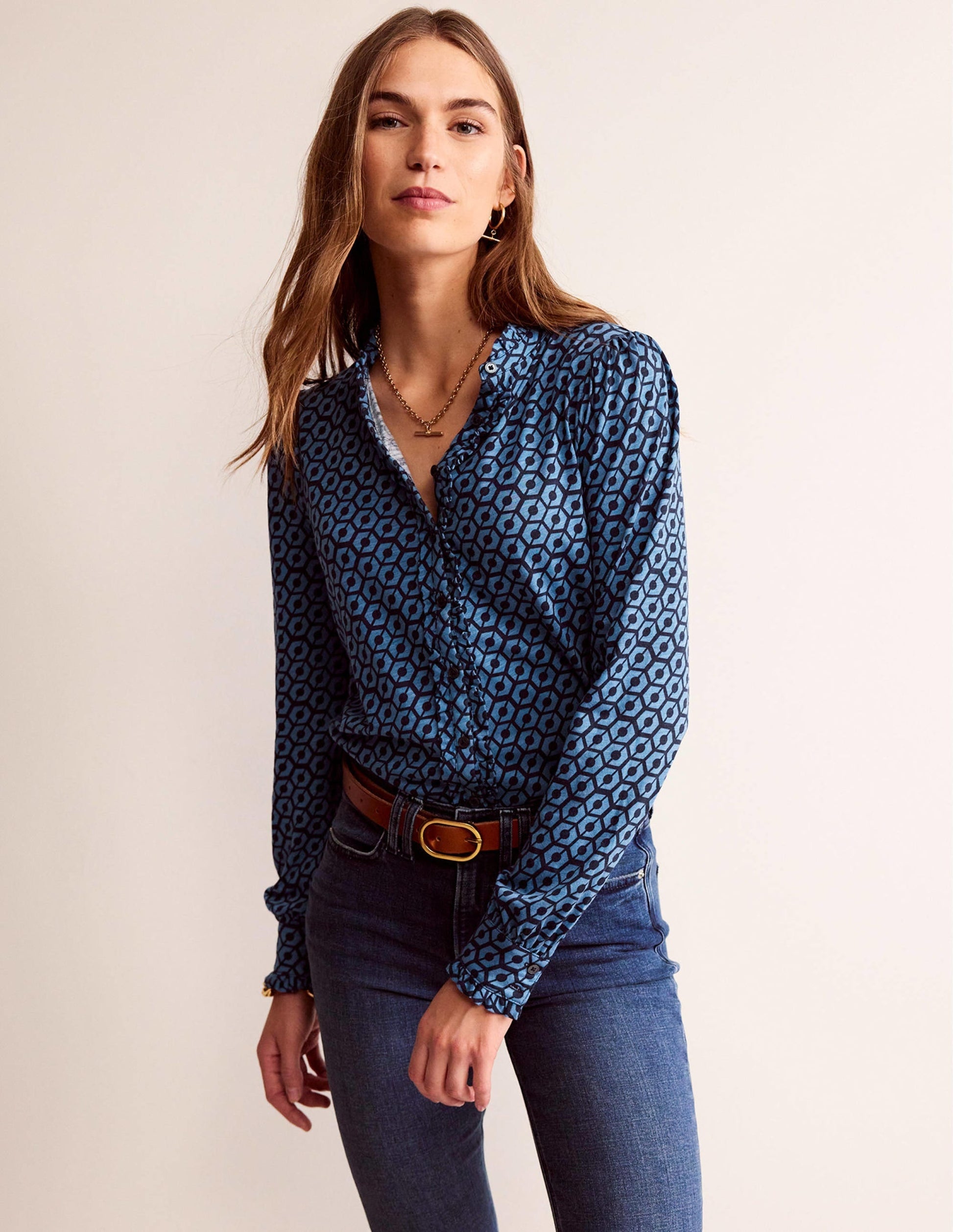 Caroline Jersey Shirt-Azure, Reverie-4