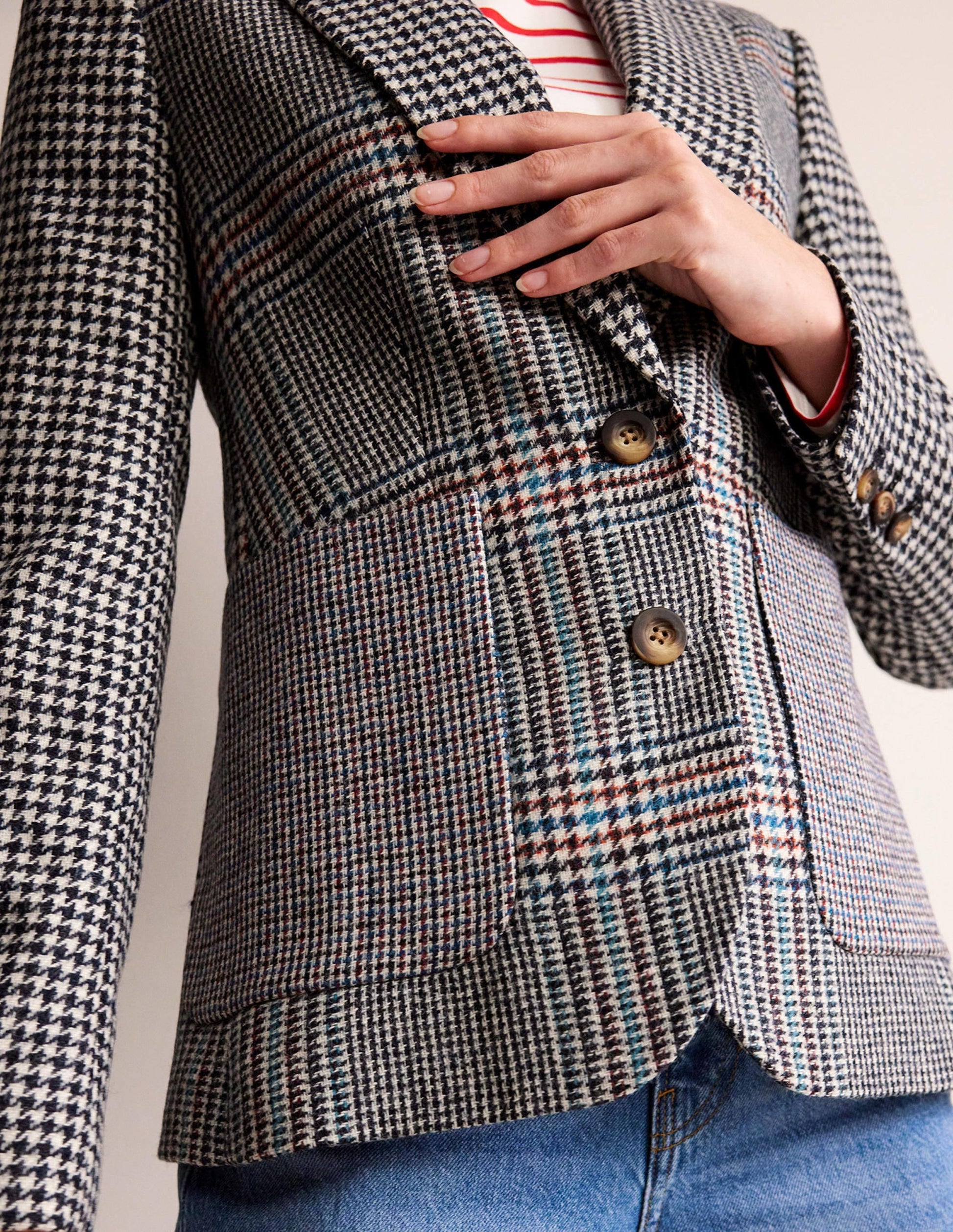 Marylebone Tweed Blazer-Hotchpotch Check-2