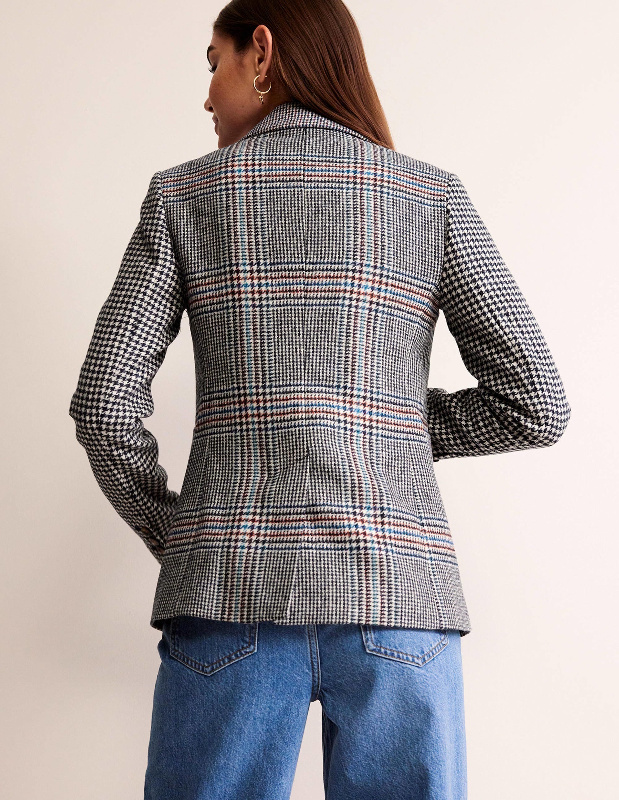 Marylebone Tweed Blazer-Hotchpotch Check - Image 3