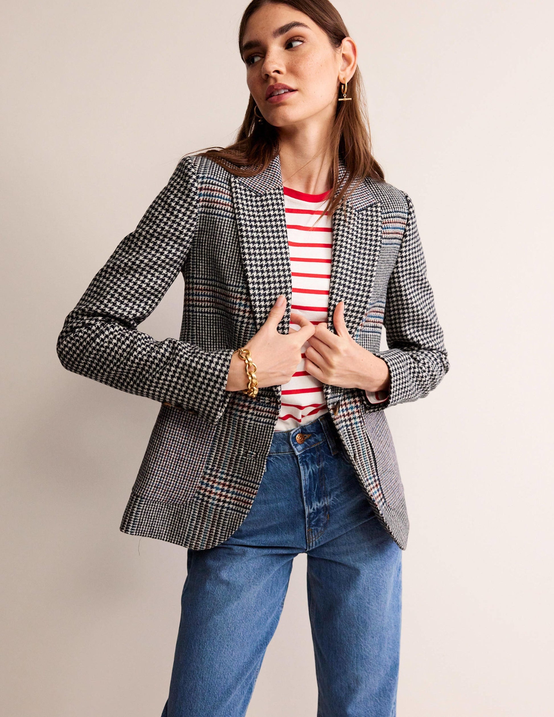 Marylebone Tweed Blazer-Hotchpotch Check-4