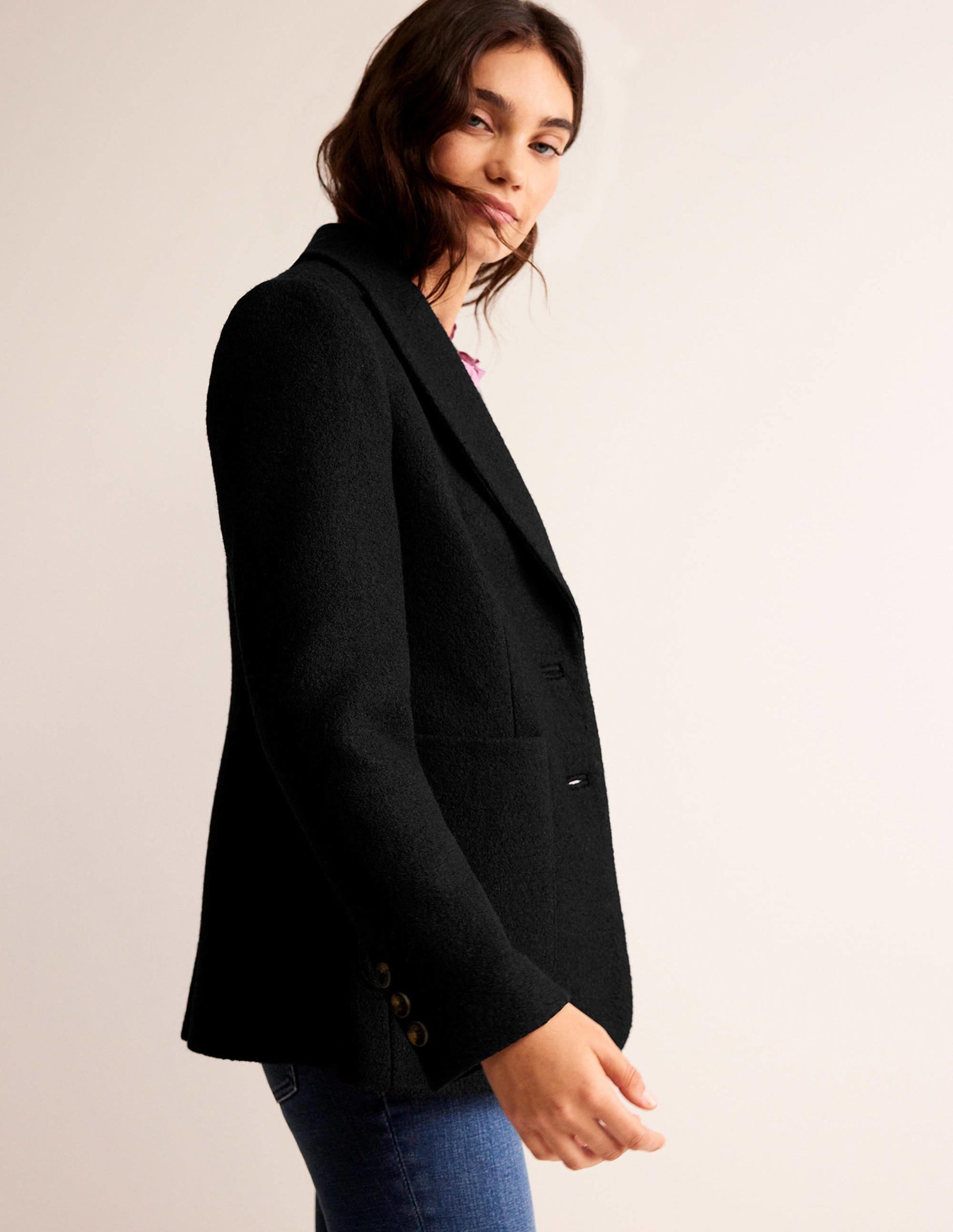 Marylebone Textured Blazer-Black-4